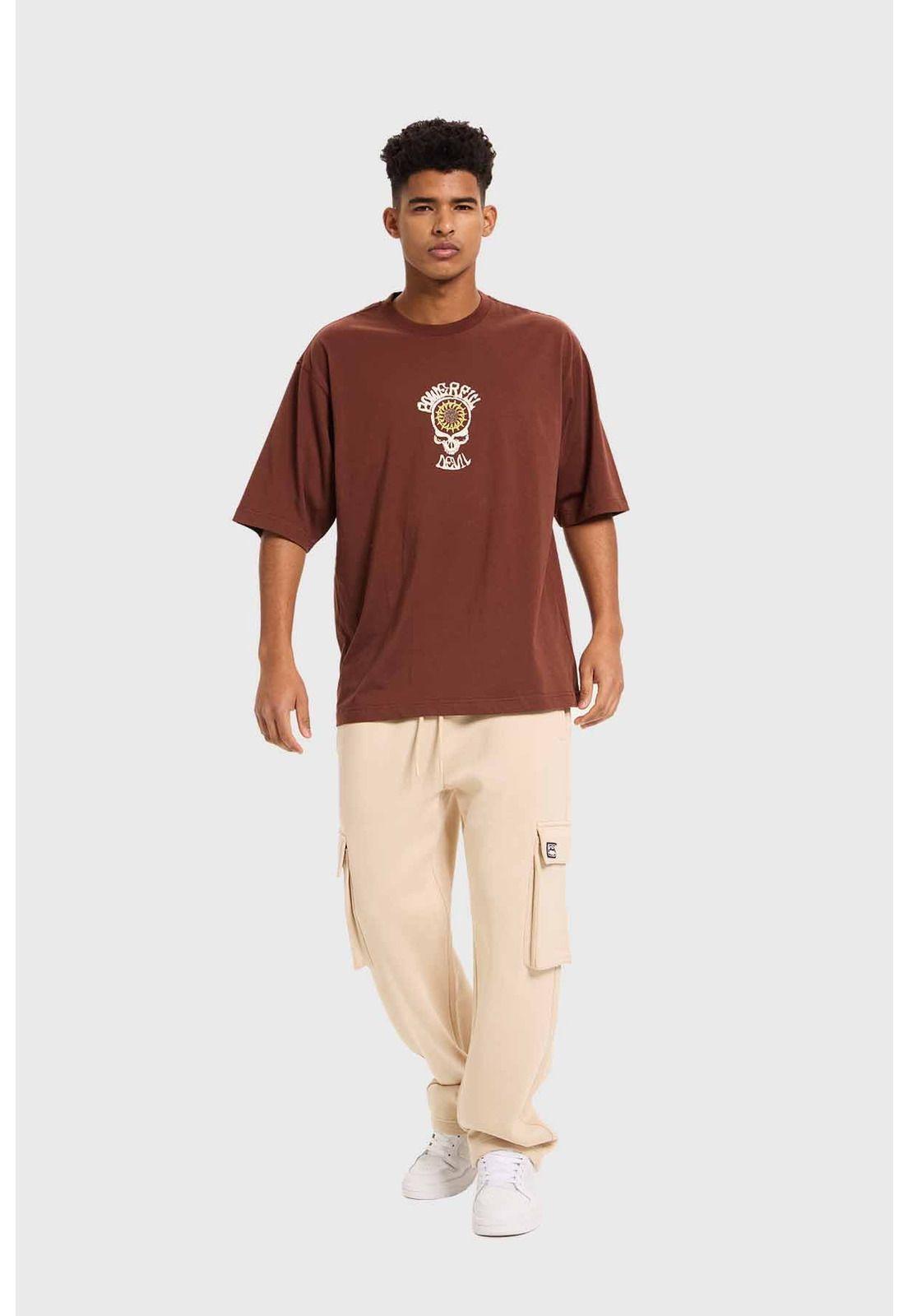 Polera Hombre Doble Print Chocolate - ll-3