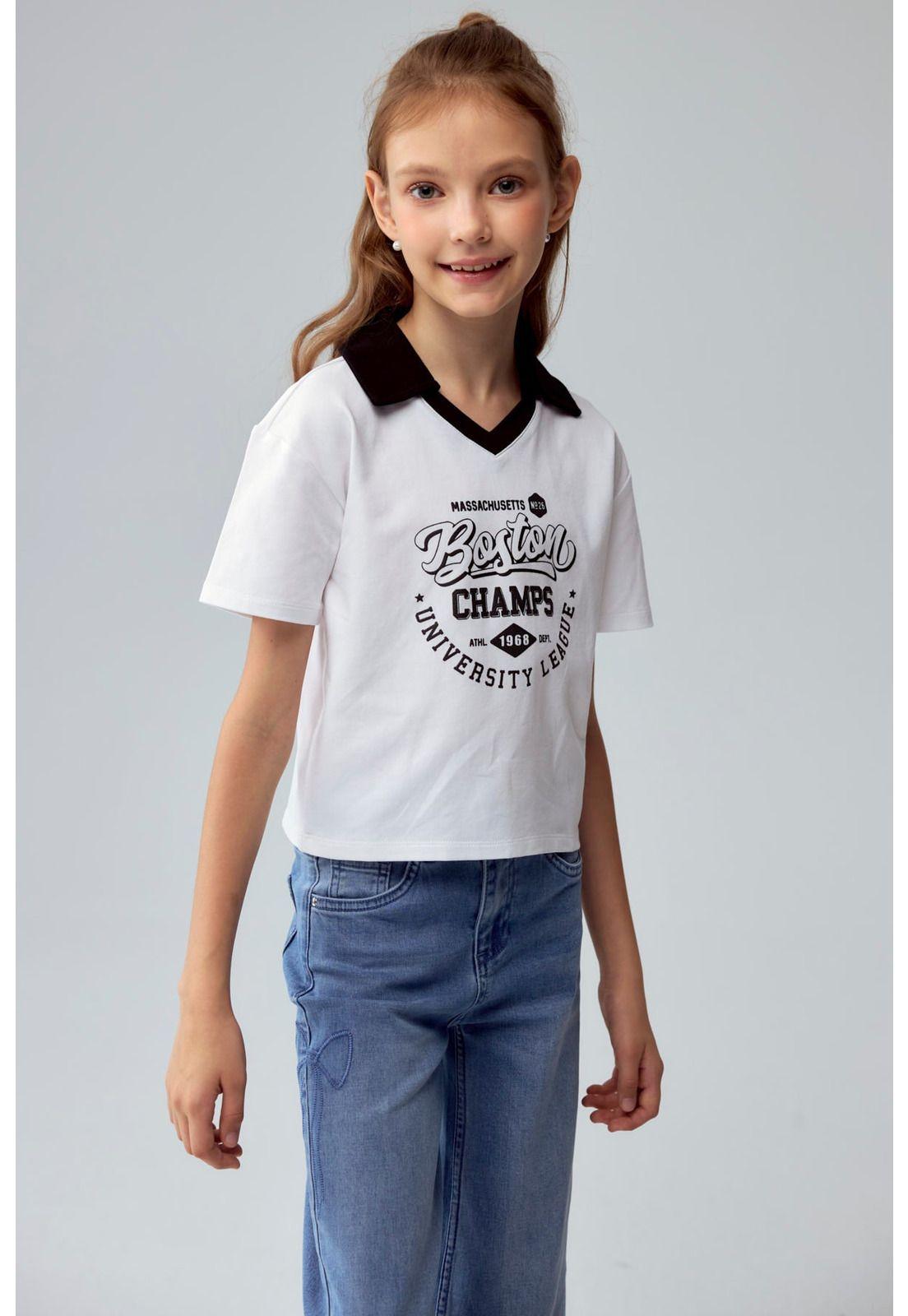 Polera Niña College Teen Blanco-0