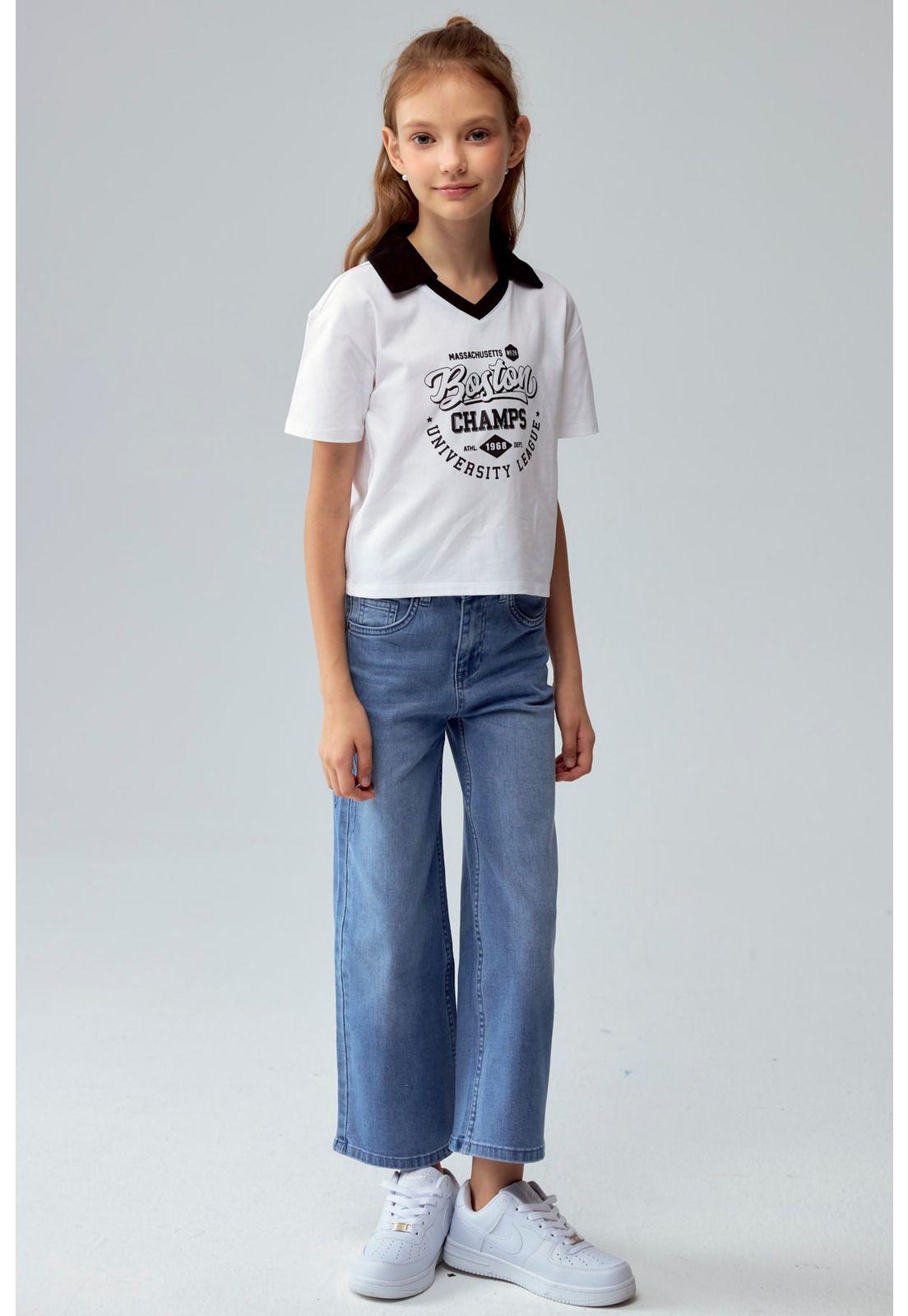 Polera Niña College Teen Blanco-3