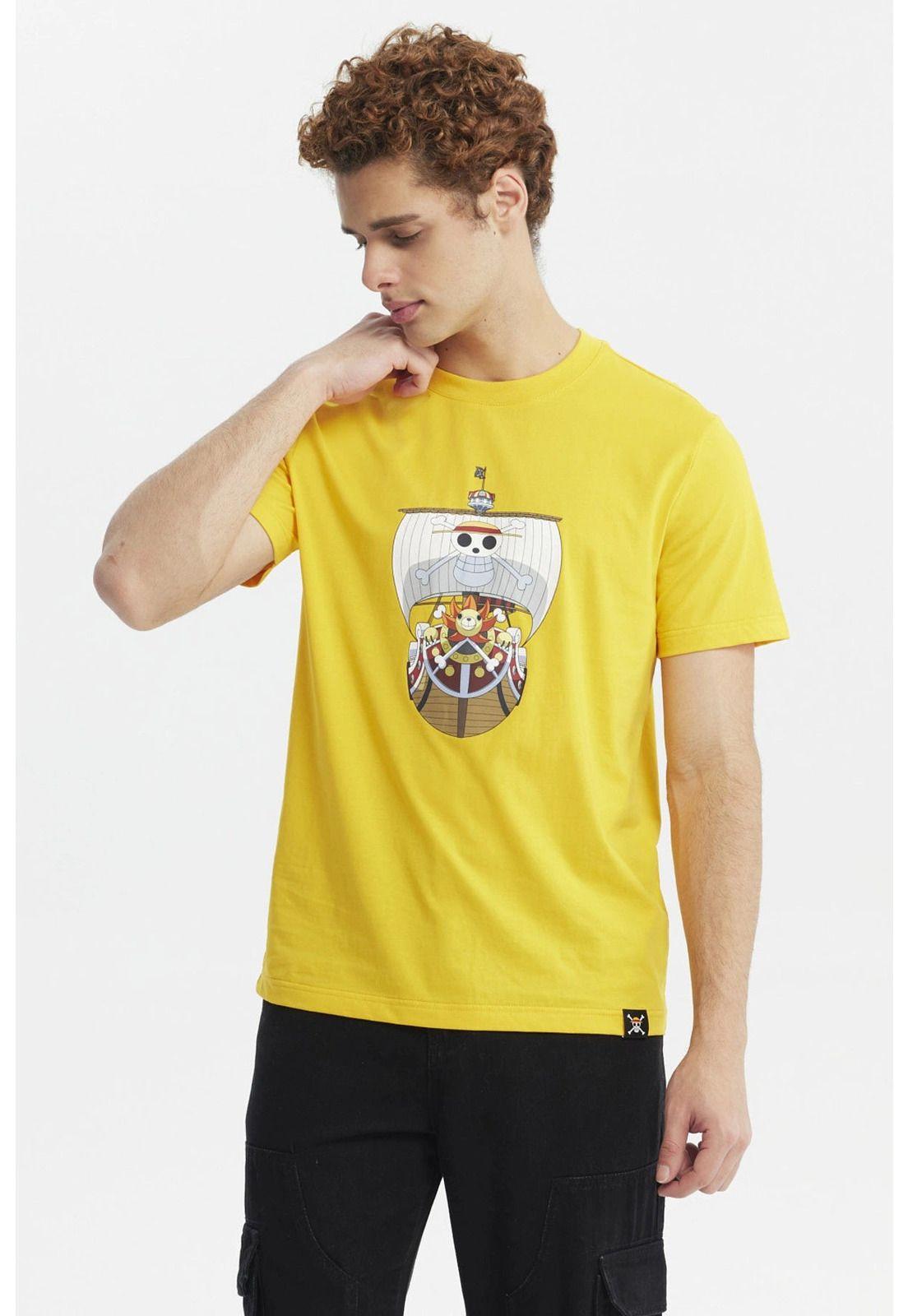 Polera Hombre One Piece Amarillo - ll-0