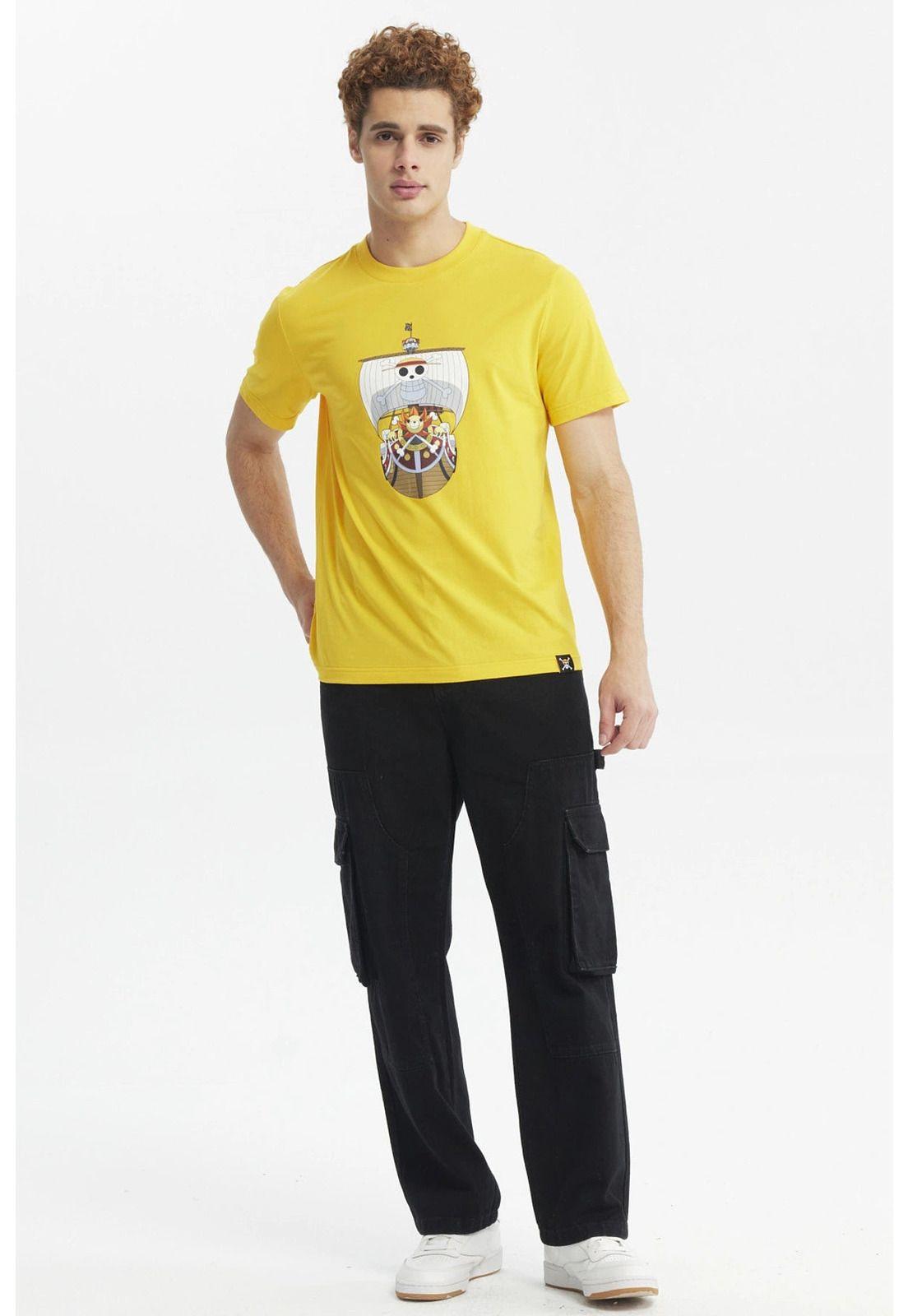 Polera Hombre One Piece Amarillo - ll-3