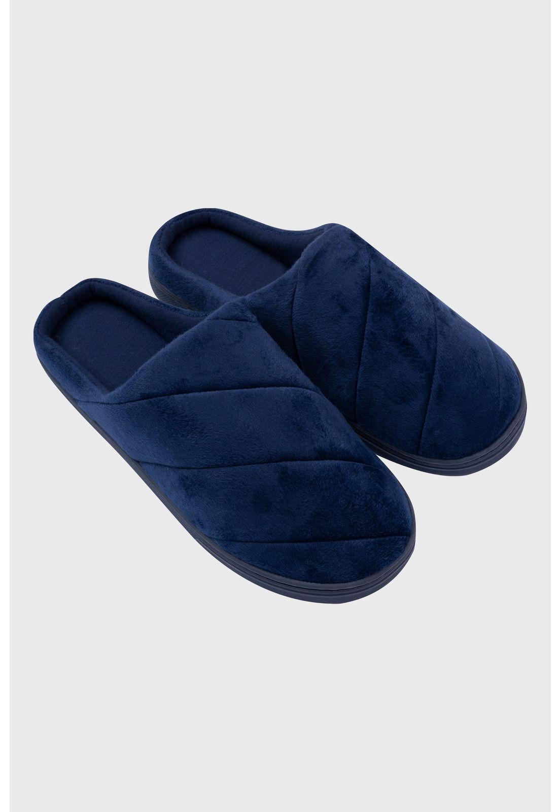 Pantufla Hombre Casual Azul-1