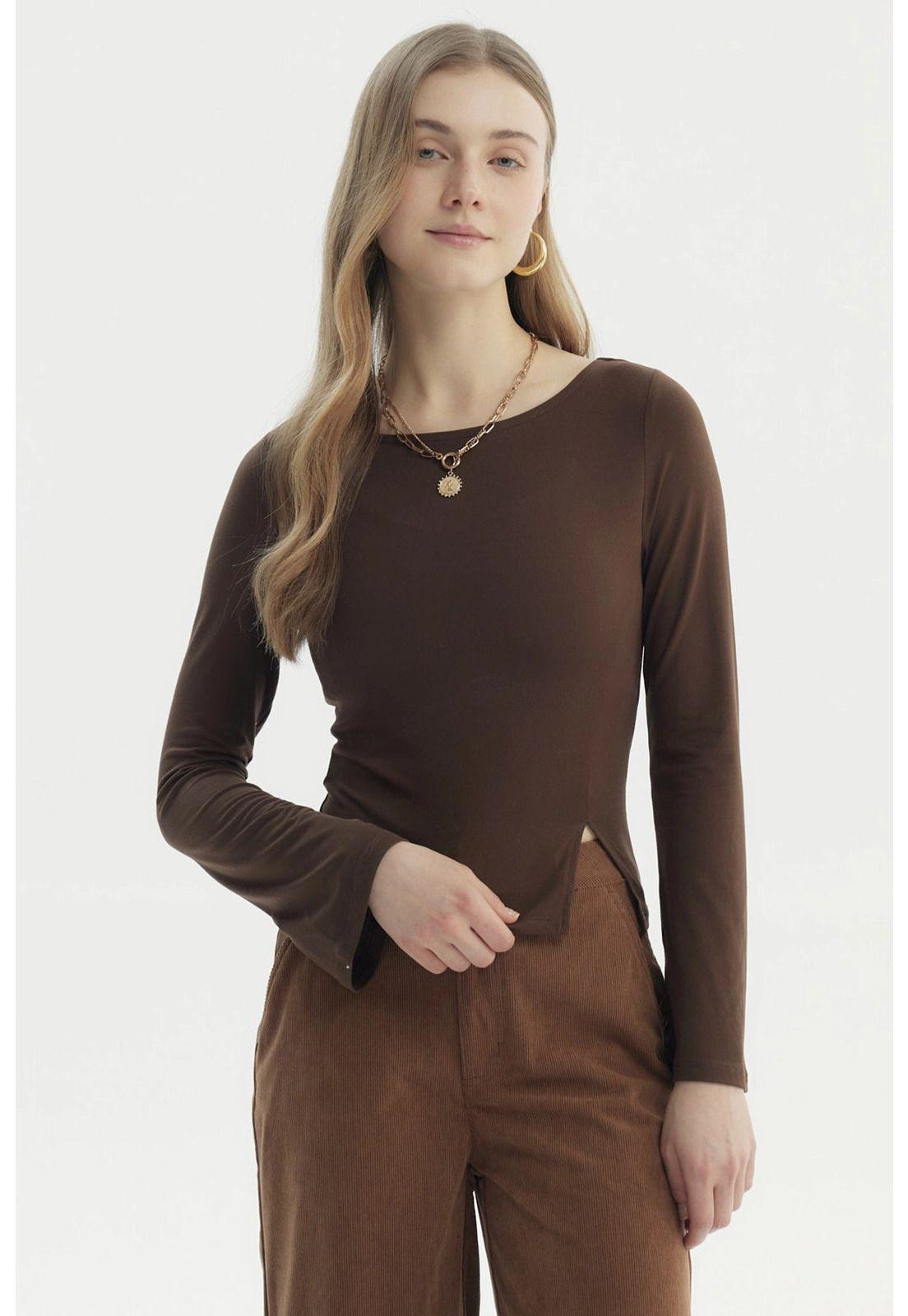 Polera Mujer Juvenil Chocolate-0