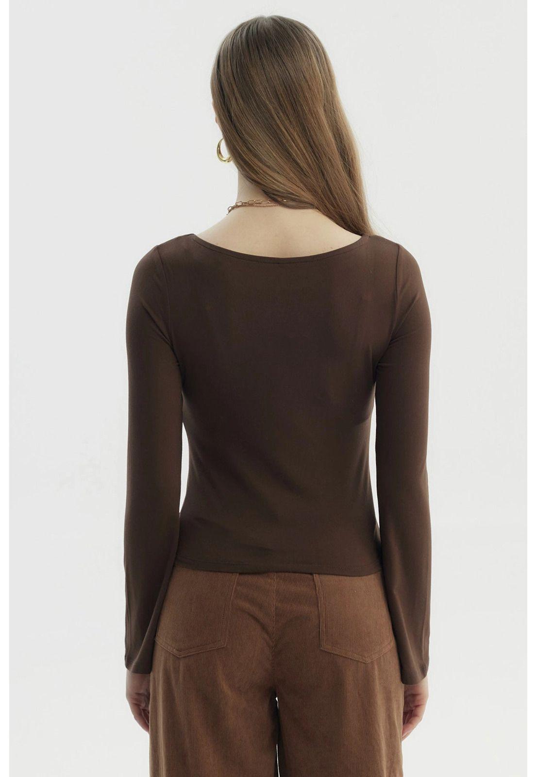 Polera Mujer Juvenil Chocolate-2