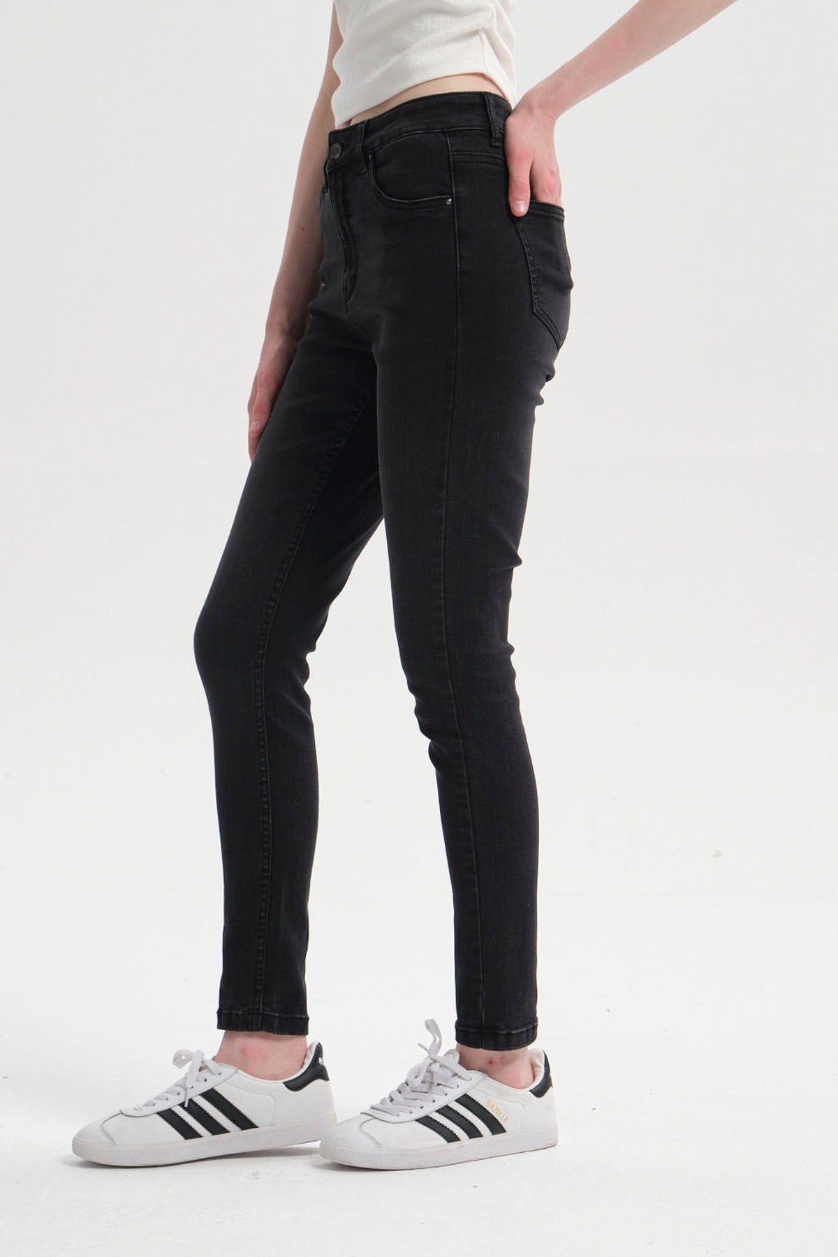 Jeans Mujer Super Skinny Estela Negro-1