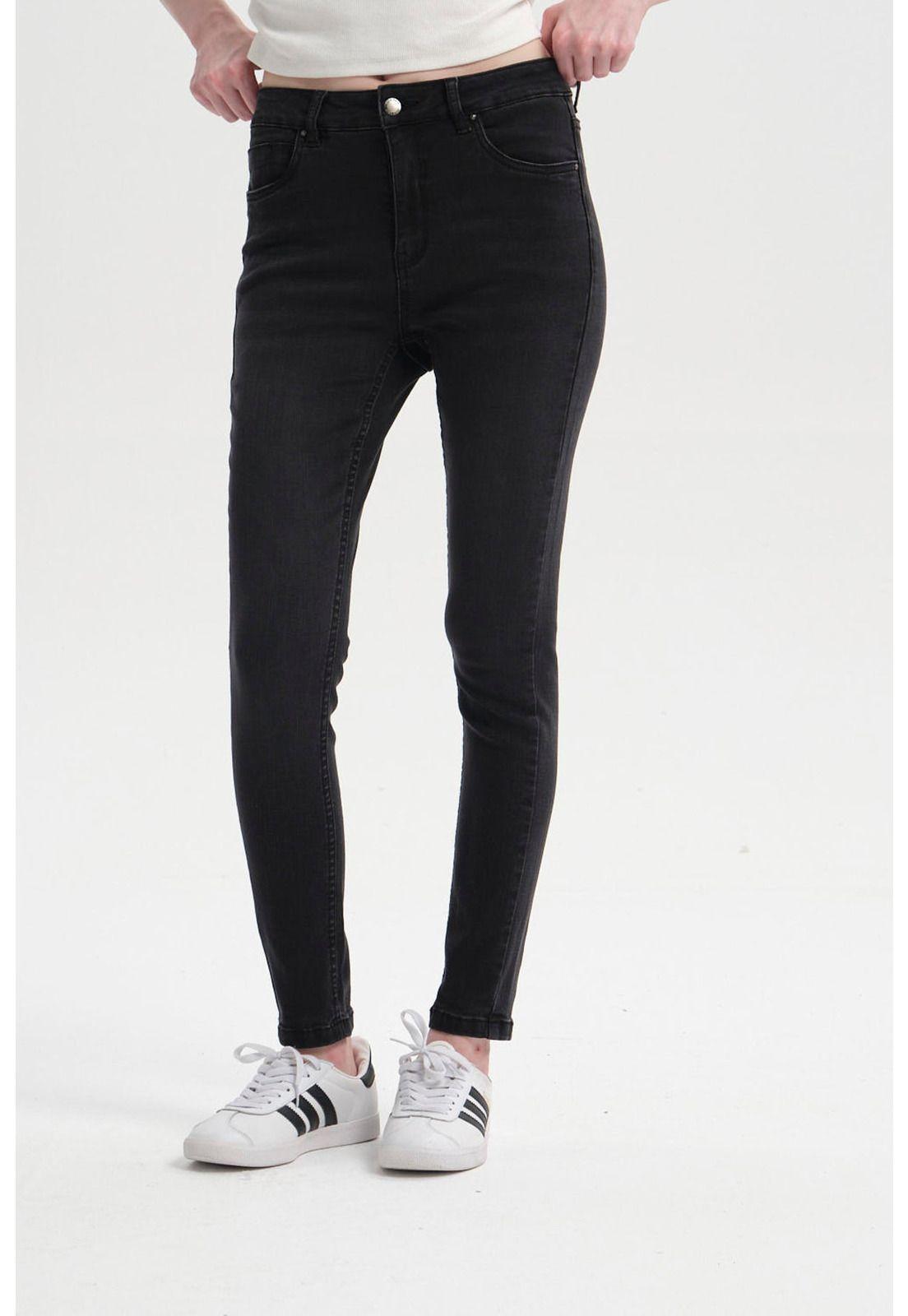 Jeans Mujer Super Skinny Estela Negro-0