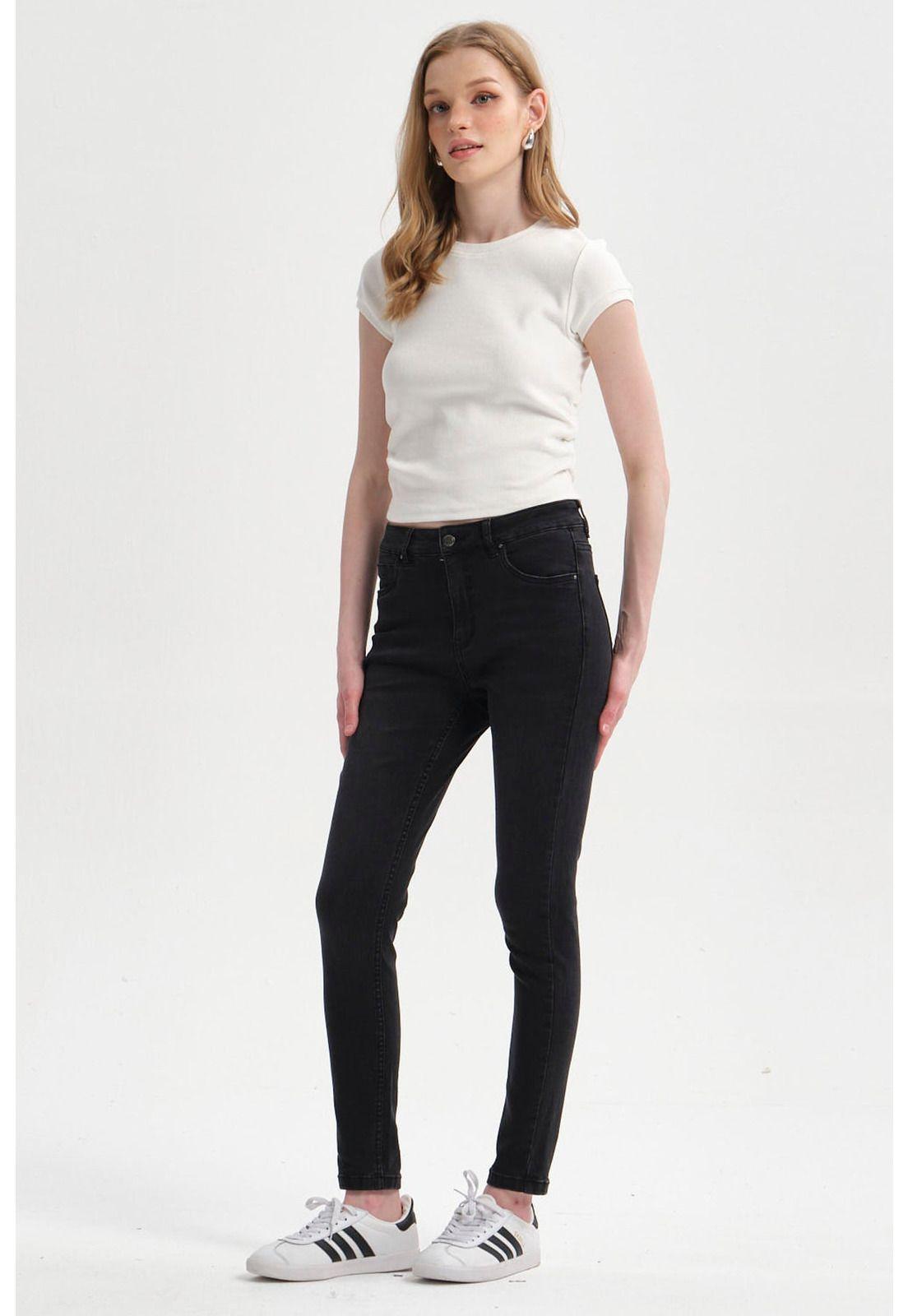 Jeans Mujer Super Skinny Estela Negro-3