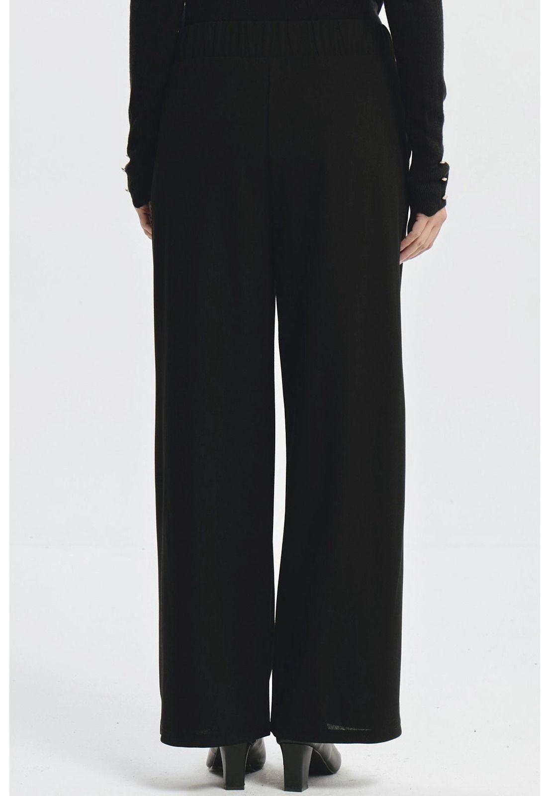 Pantalón Mujer Wide Leg Negro - lX-2