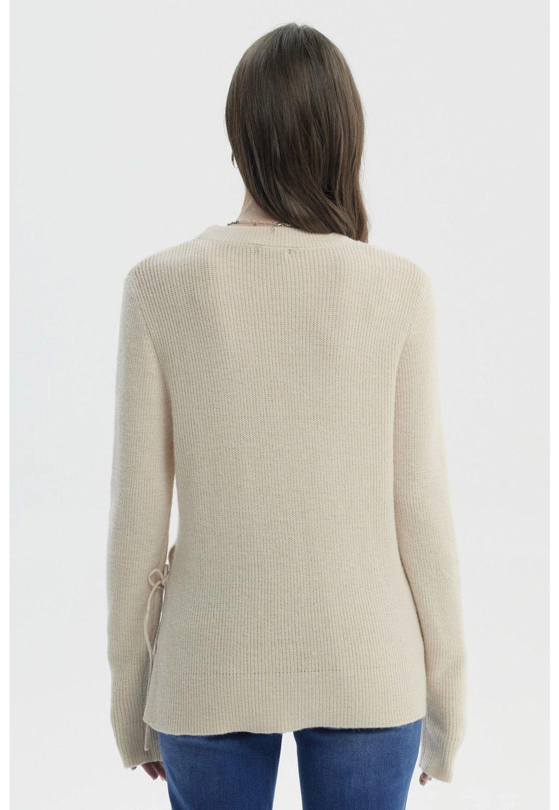 Sweater Mujer Slim Beige-2