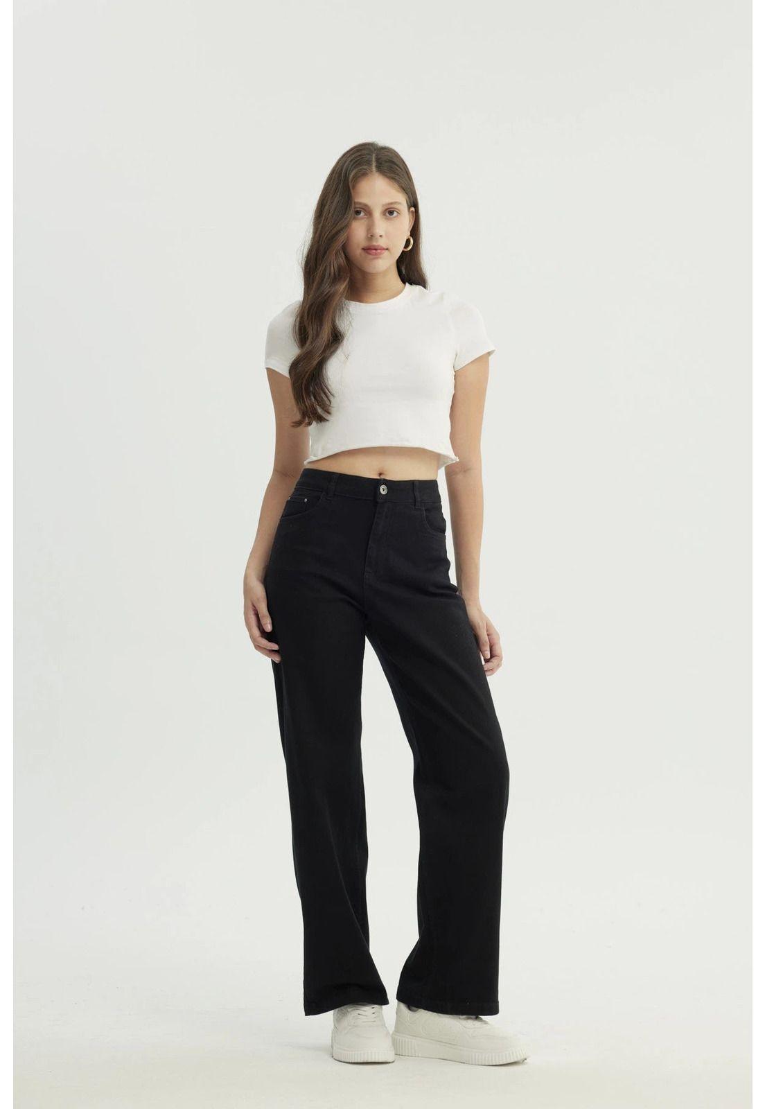 Jeans Mujer Calce Recto Negro - XX-3