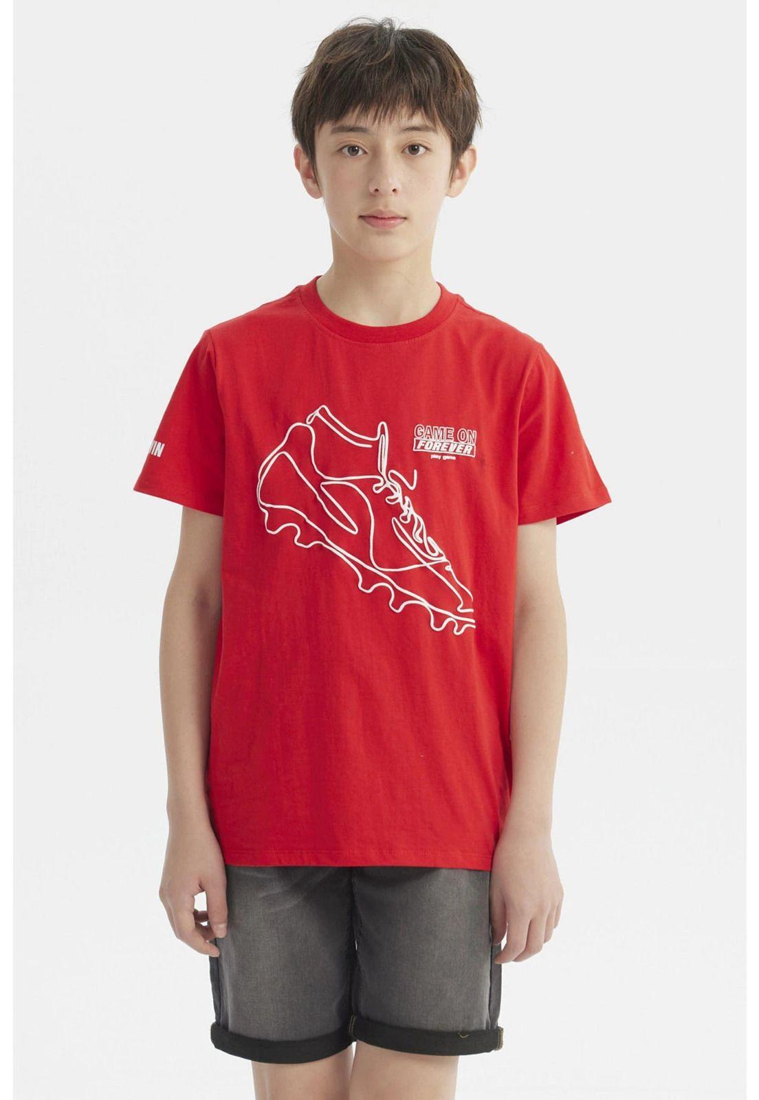 Polera Niño Fútbol Rojo-0