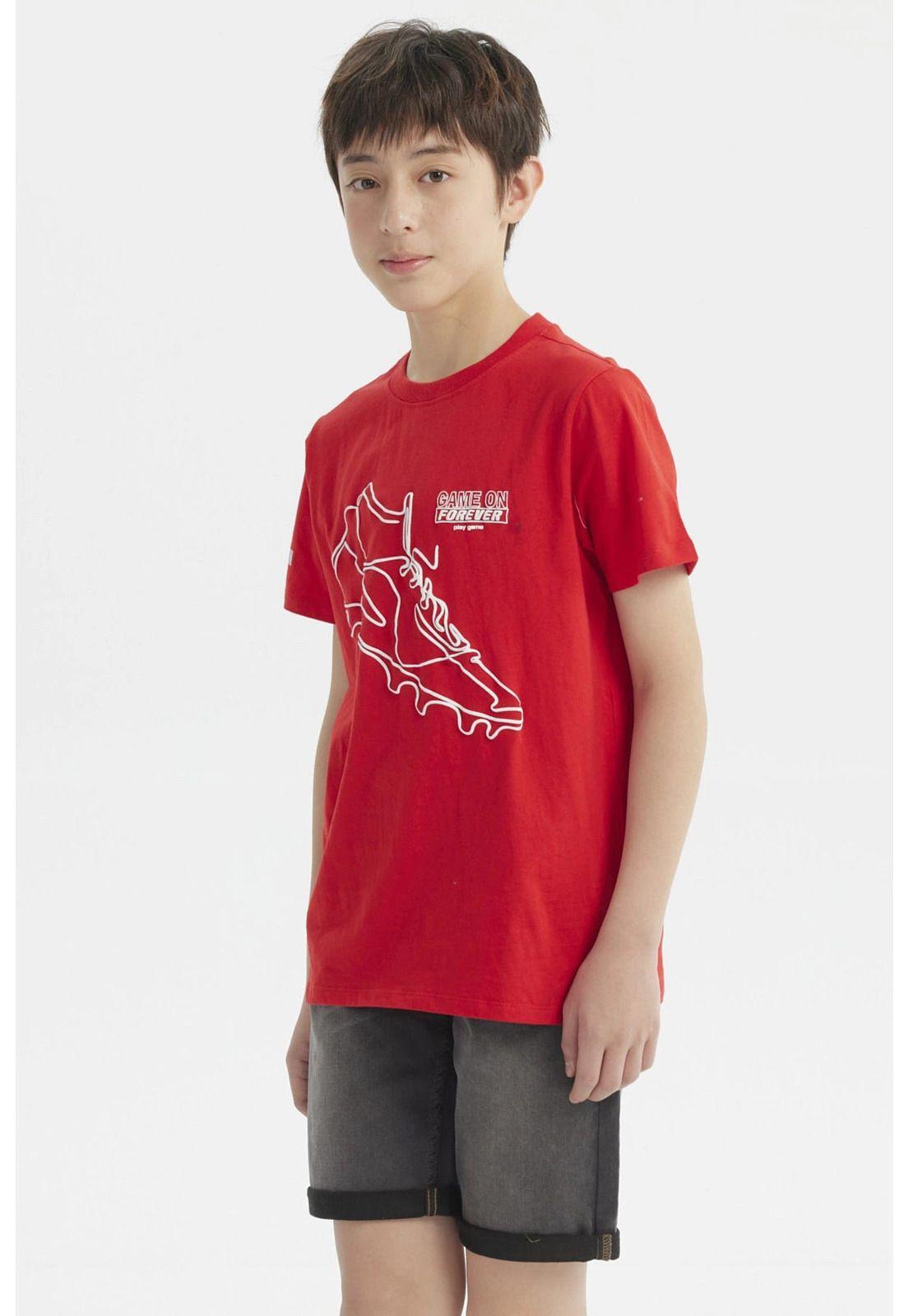 Polera Niño Fútbol Rojo-1