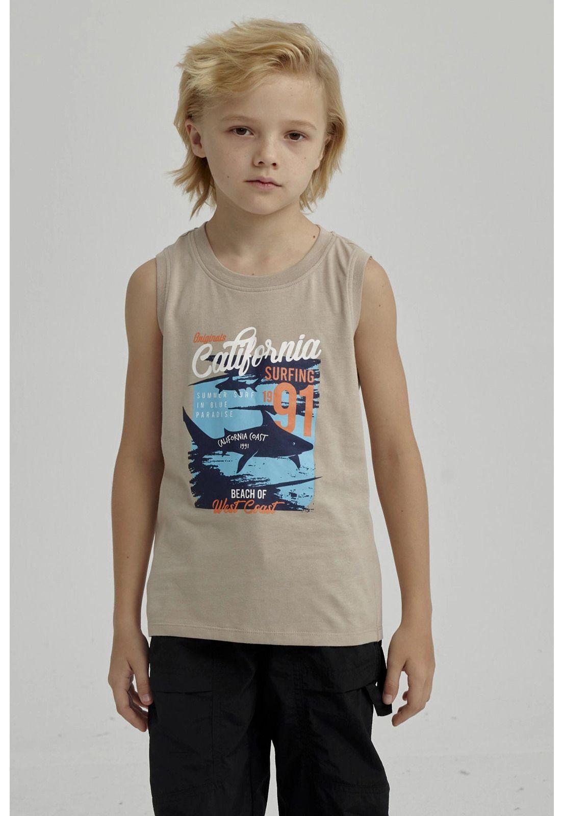 Polera Niño Print Kaki-0