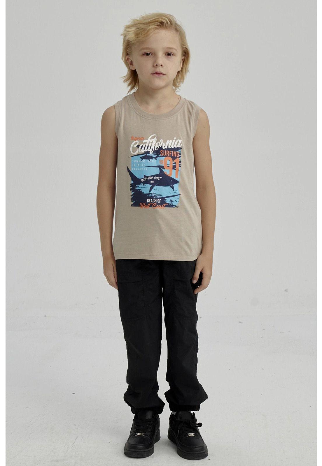 Polera Niño Print Kaki-3