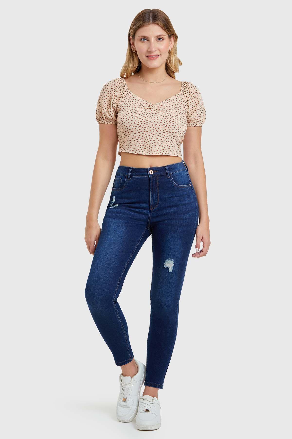 Blusa Recogido Escote Nude-3