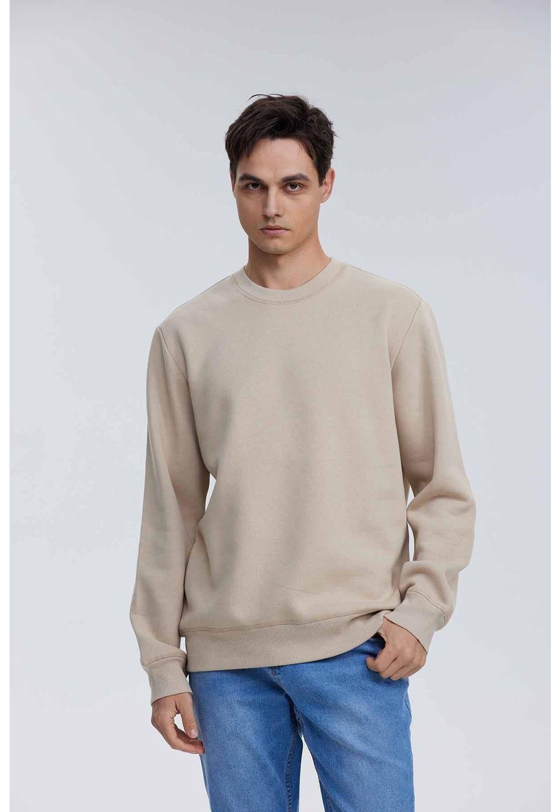 Polerón Hombre Básico Beige - ll-0