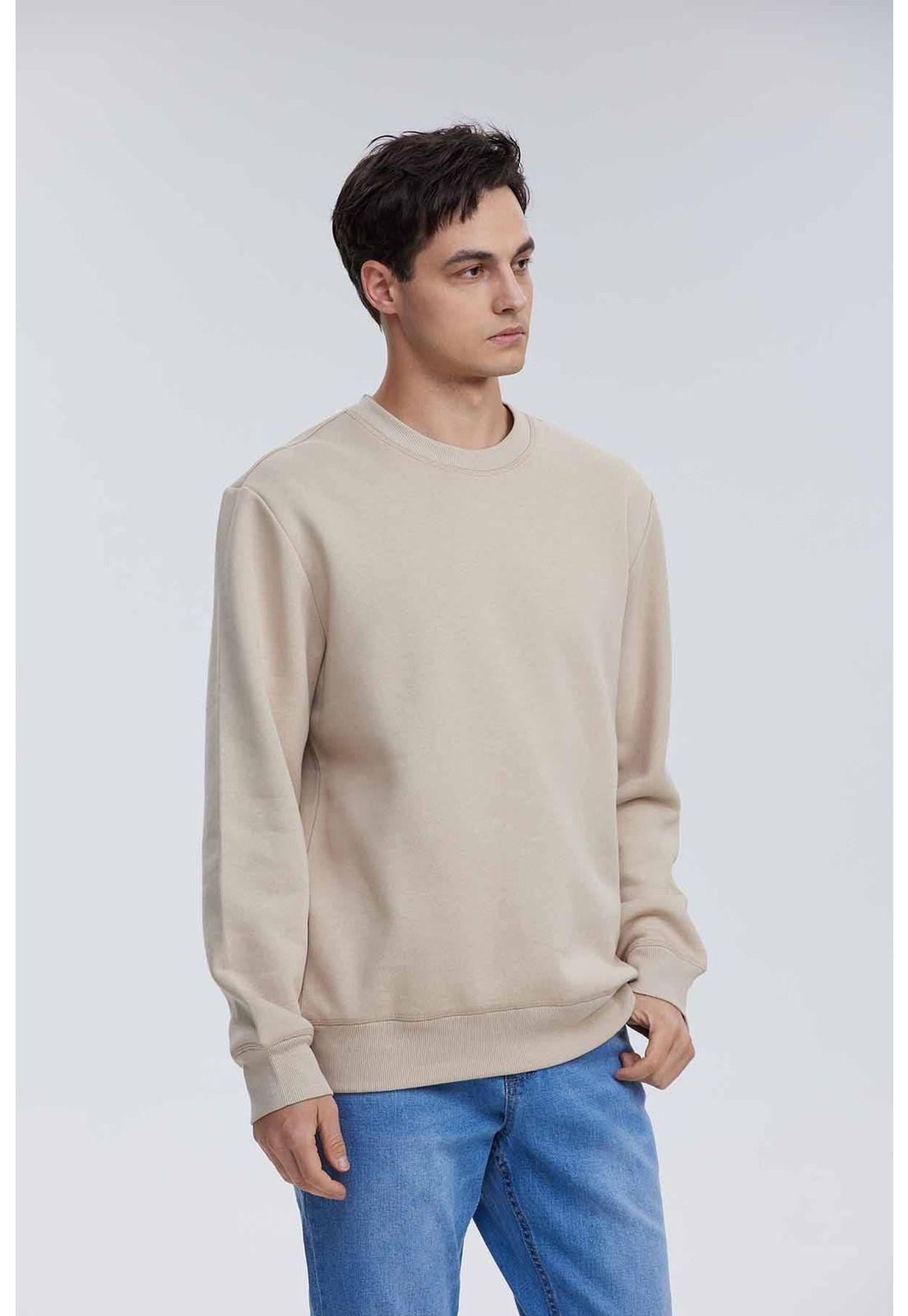 Polerón Hombre Básico Beige - ll-1