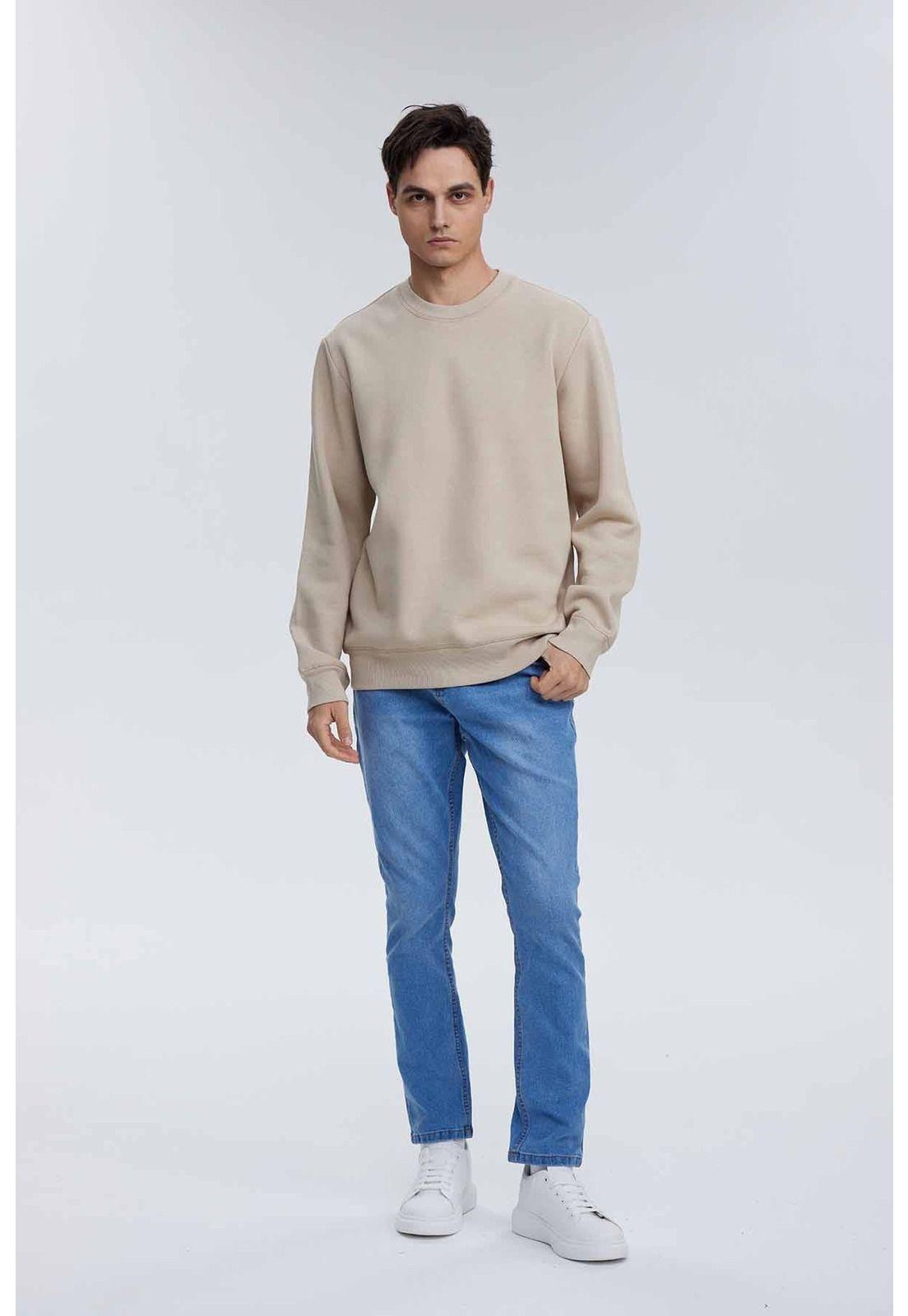 Polerón Hombre Básico Beige - ll-3
