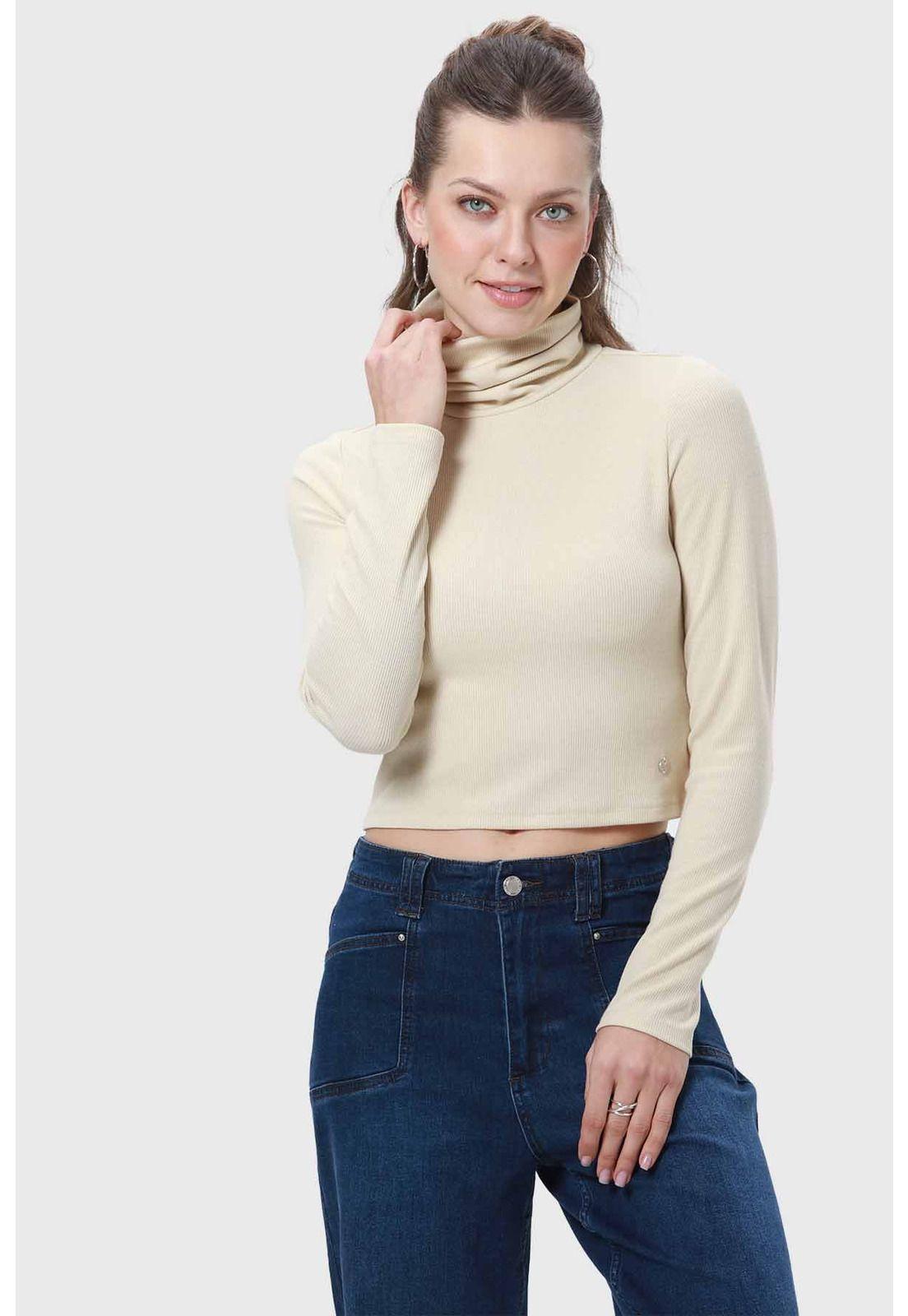 Polera Mujer Rib Nude-0
