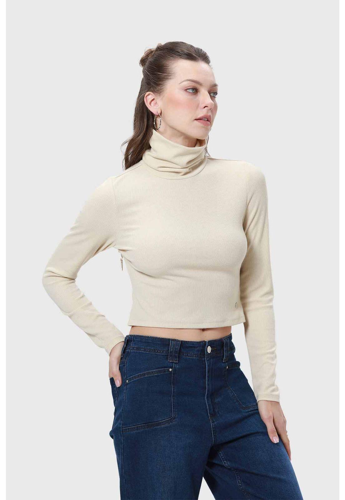 Polera Mujer Rib Nude-1