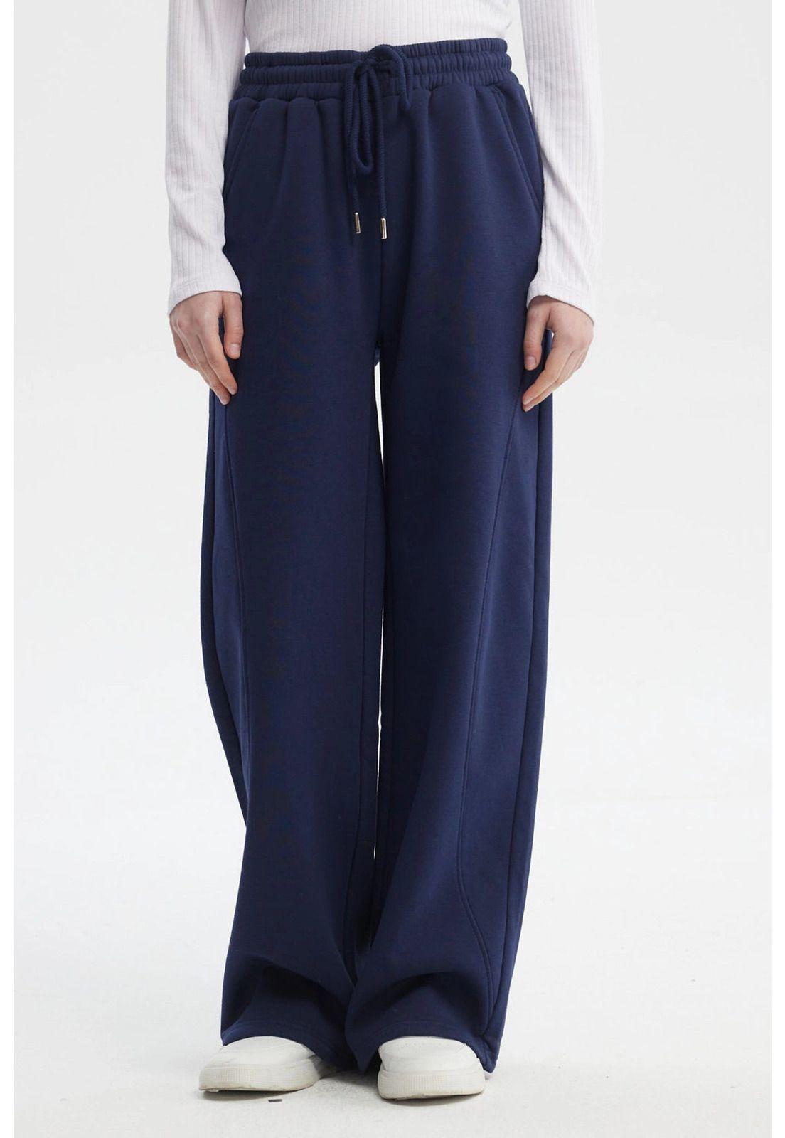 Pantalón Buzo Mujer Conjunto Azul-0