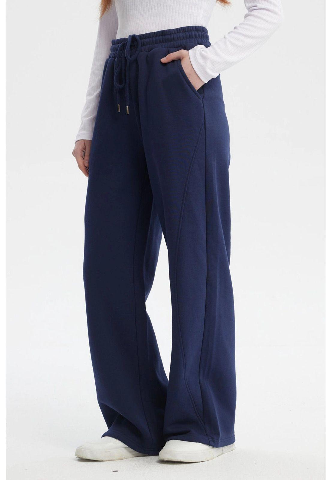 Pantalón Buzo Mujer Conjunto Azul-1