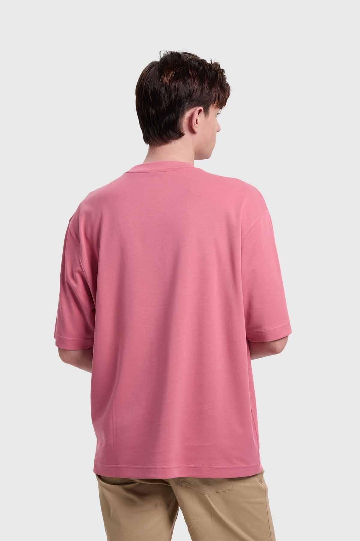 Polera Hombre Loose Fit Palo Rosa-2