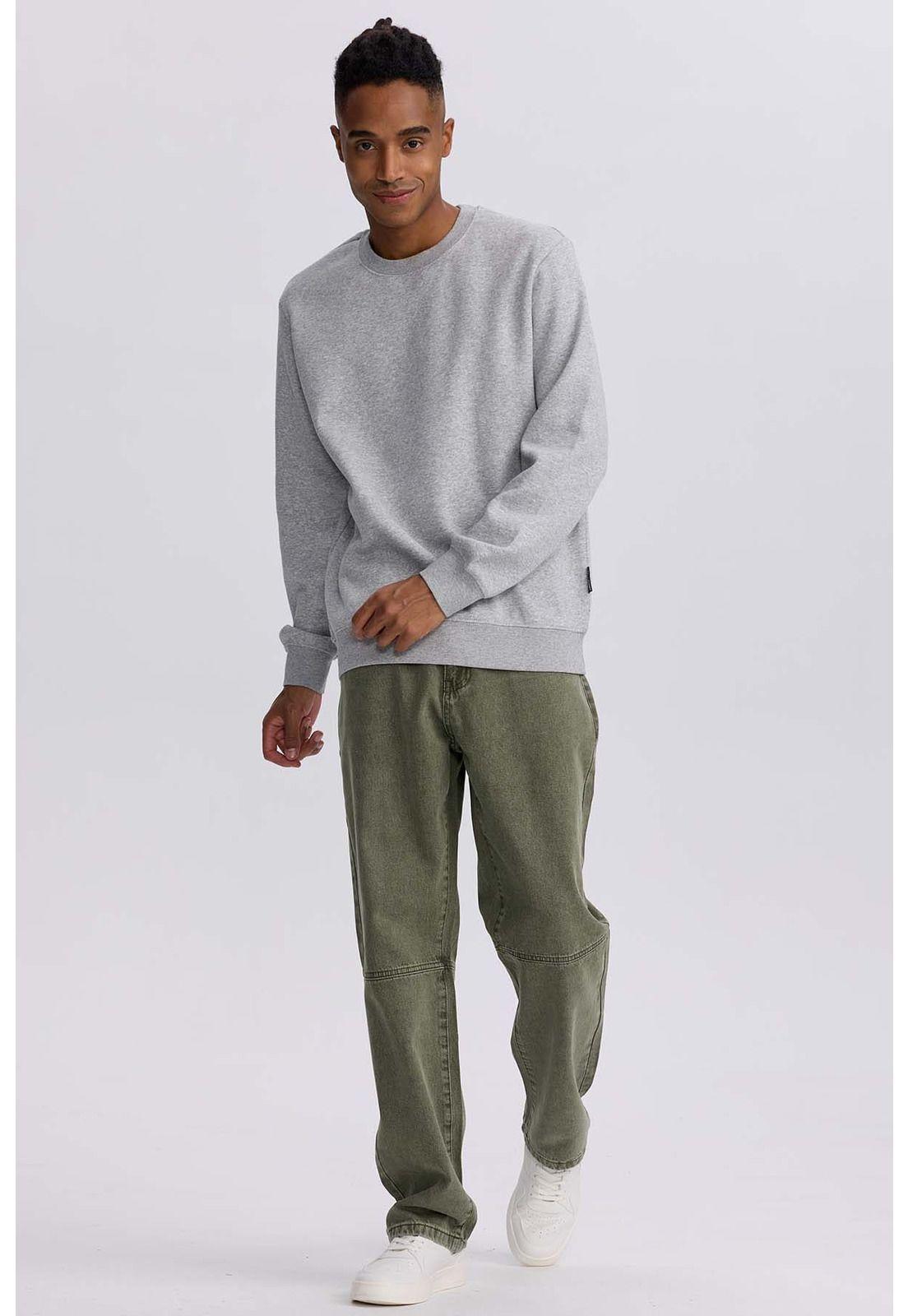 Jeans Hombre Retro Skater Verde Militar Claro-3