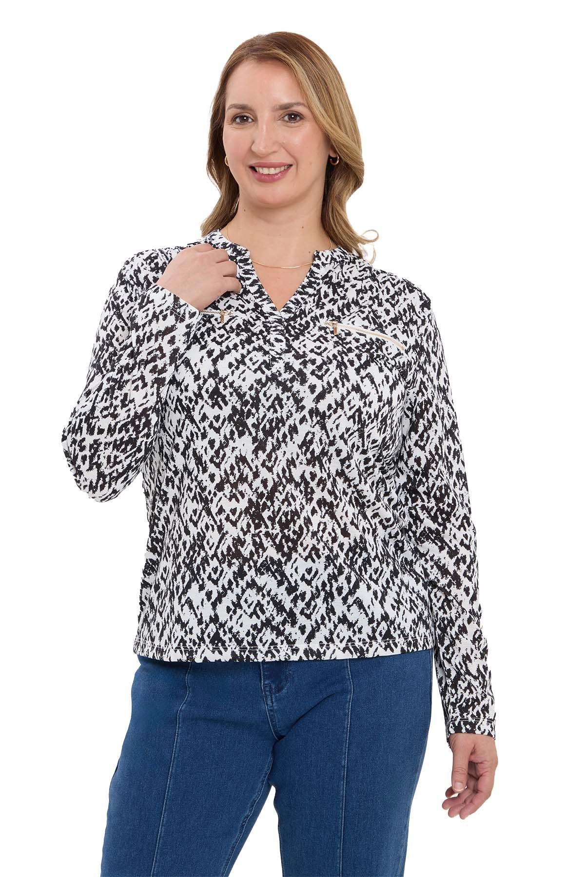 Blusa Mujer Con Cierre Blanco-0