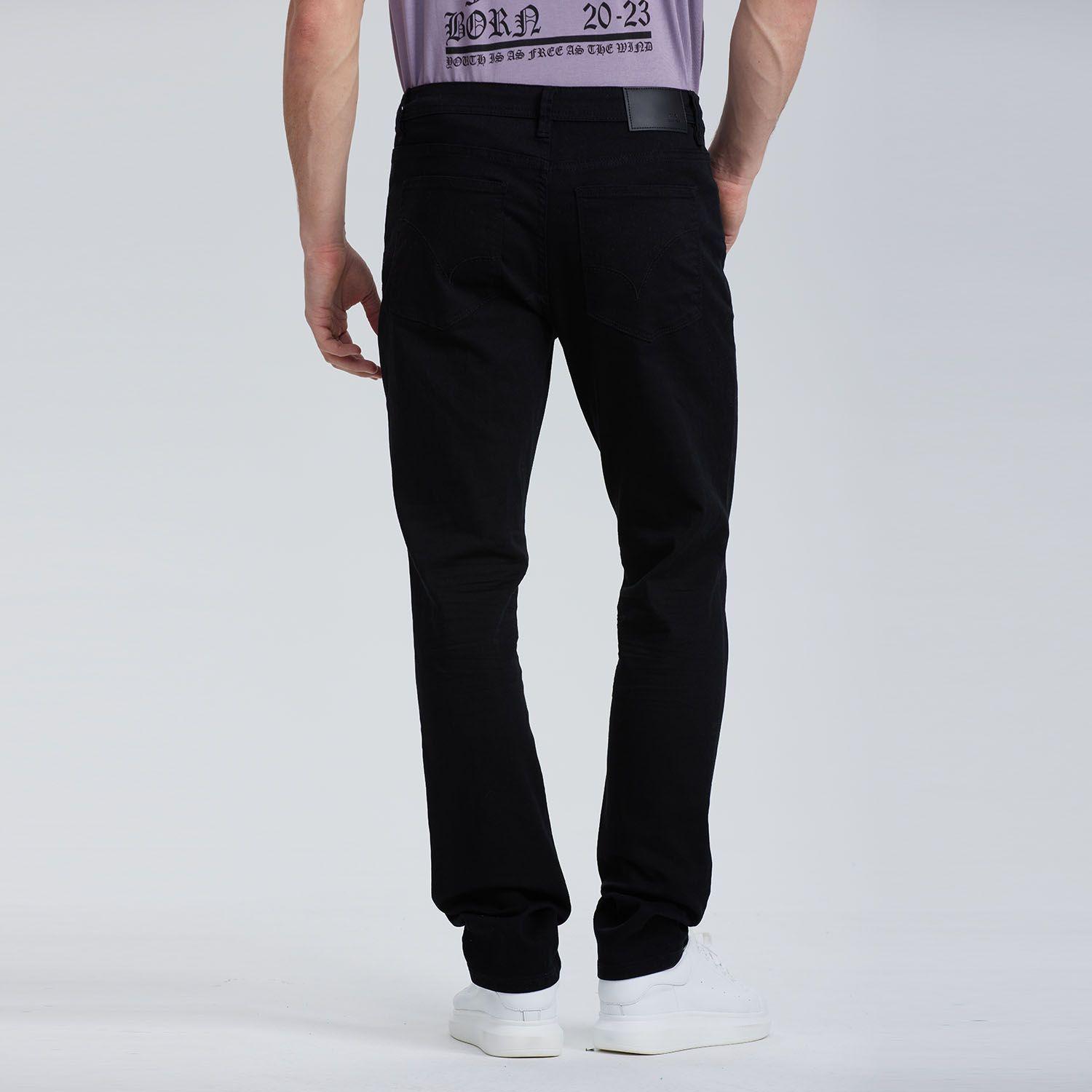 Jeans Hombre Slim Color Negro-2
