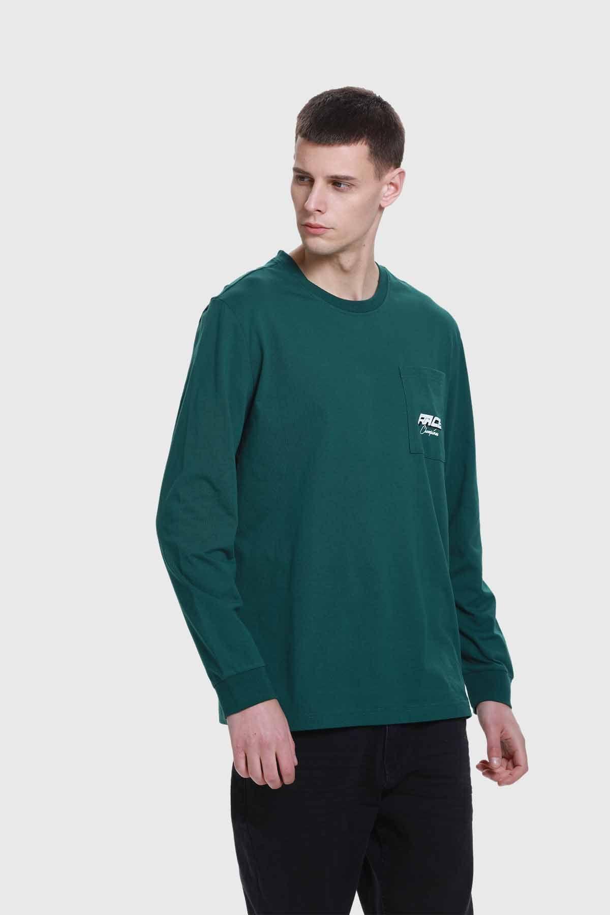 Polera Hombre Con Bolsillo Verde-1