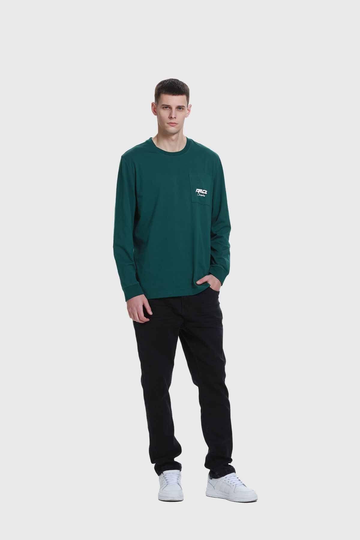 Polera Hombre Con Bolsillo Verde-3