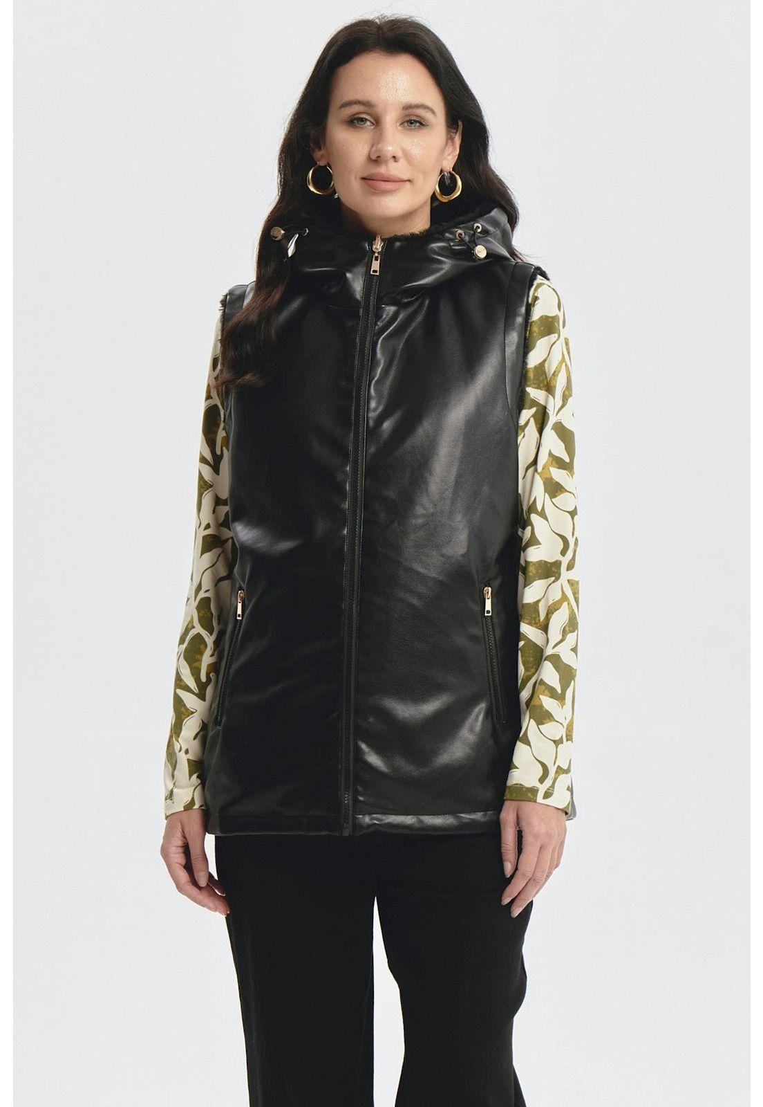 Chaqueta Mujer Slim Reversible Negro-0