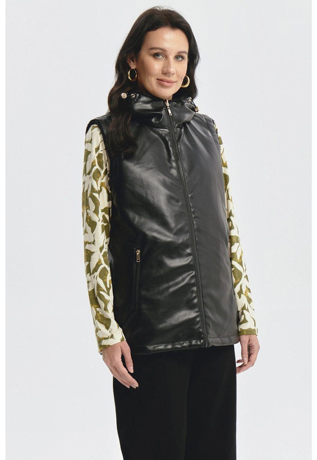 Chaqueta Mujer Slim Reversible Negro-1