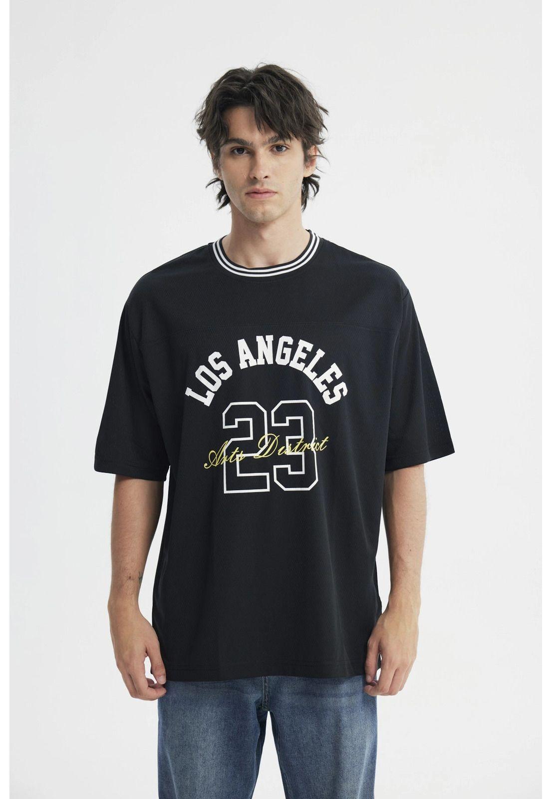 Polera Oversize Hombre Negro-0