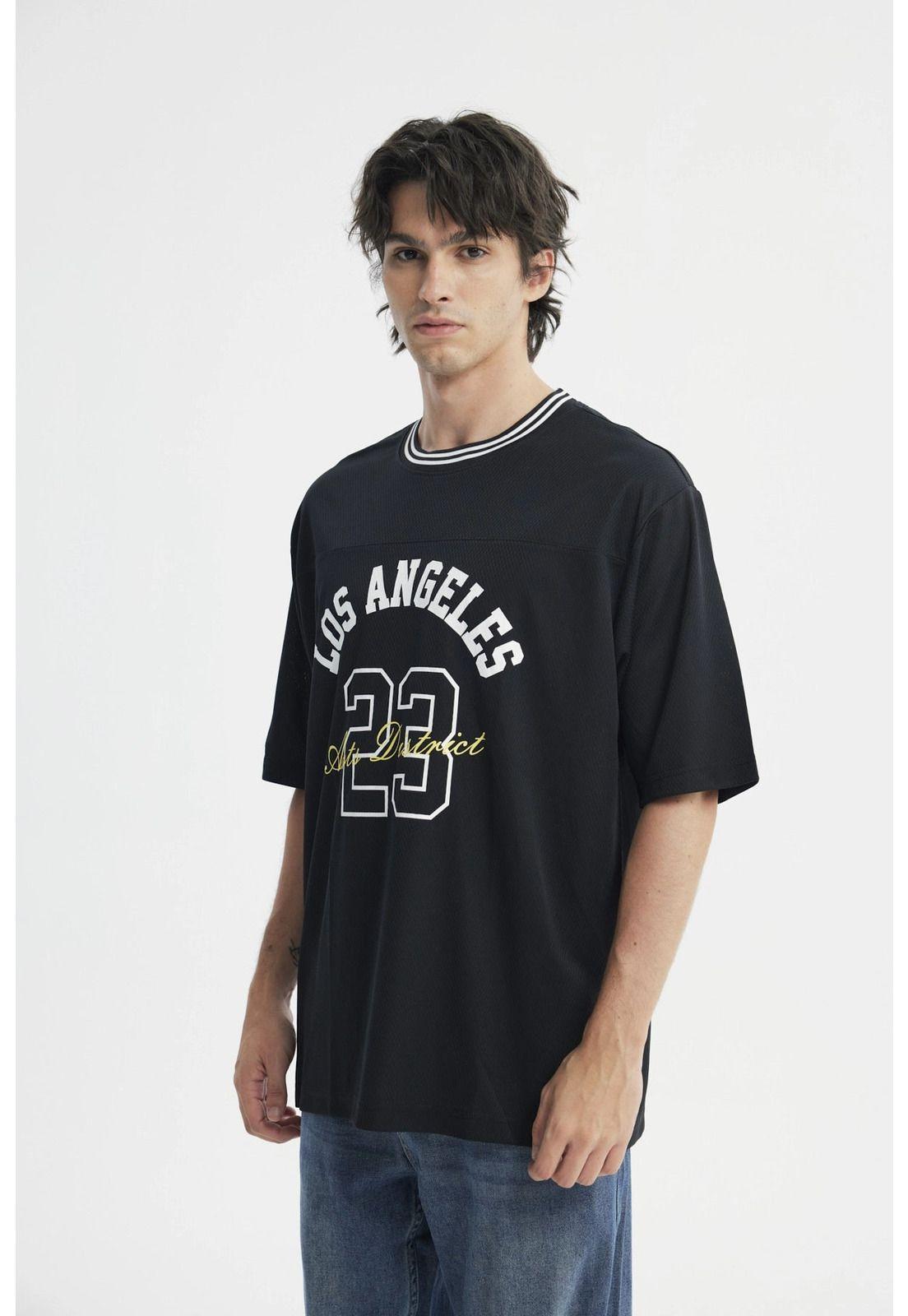 Polera Oversize Hombre Negro-1