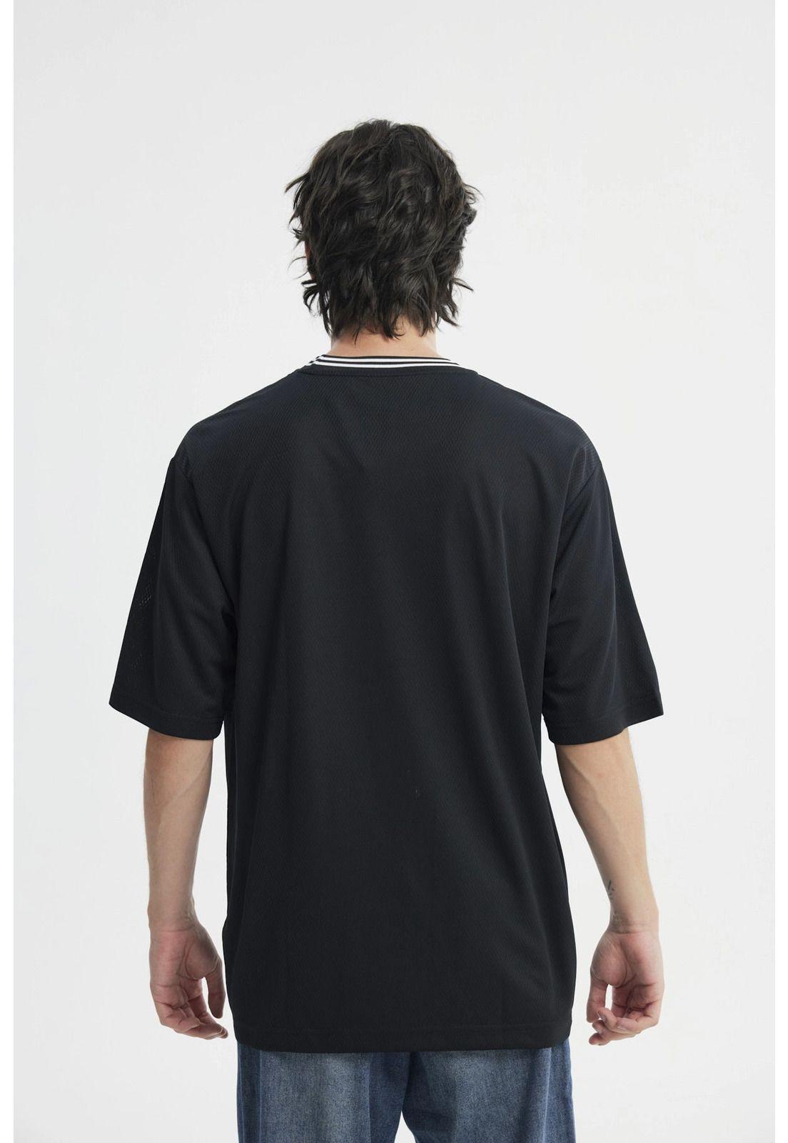 Polera Oversize Hombre Negro-2