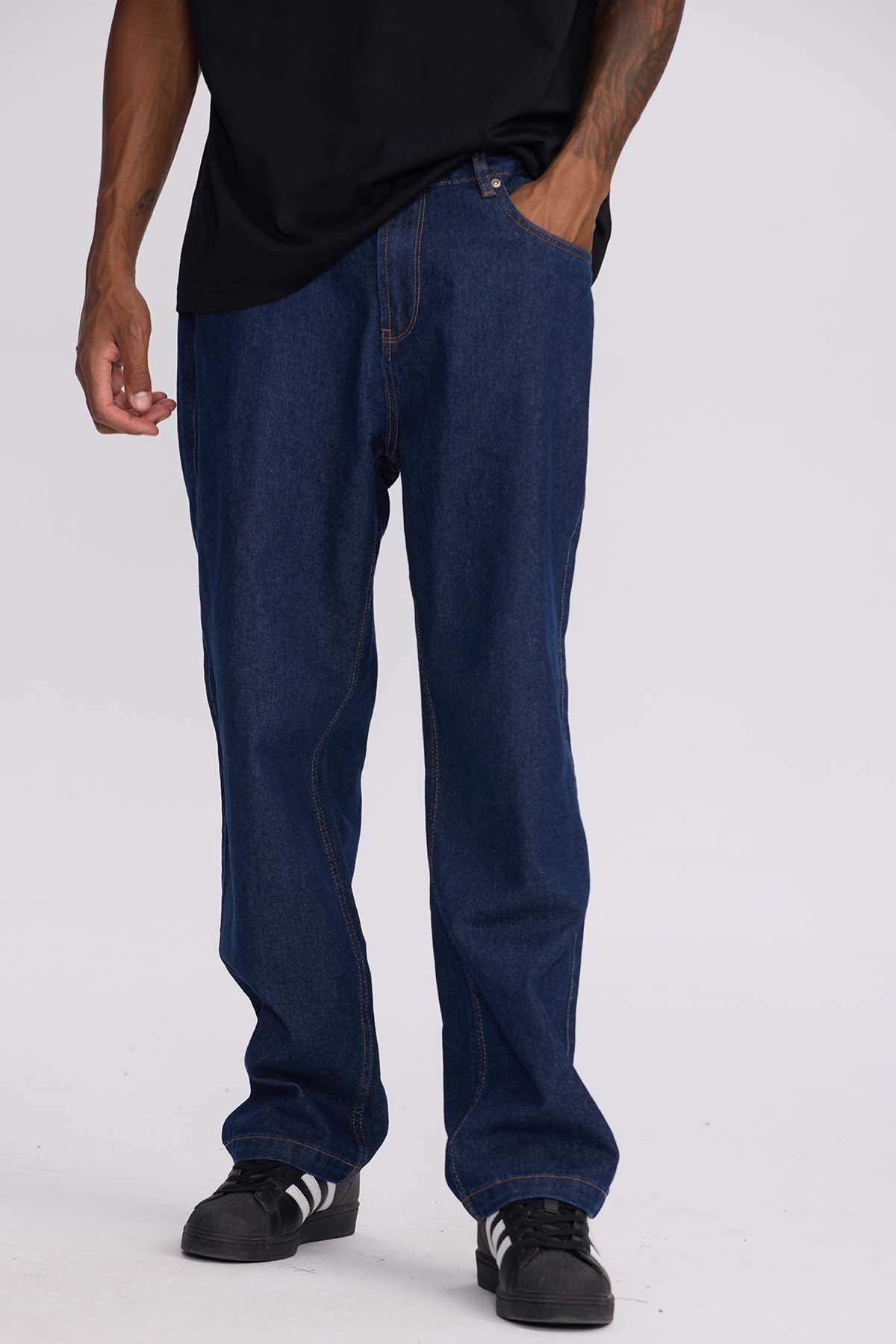 Jeans Hombre Baggy Azul Retro-2