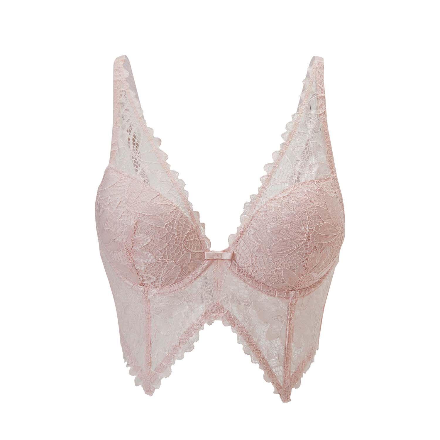 Sostén Mujer Bralette Copa Soft Encaje Palo Rosa Fsp-0