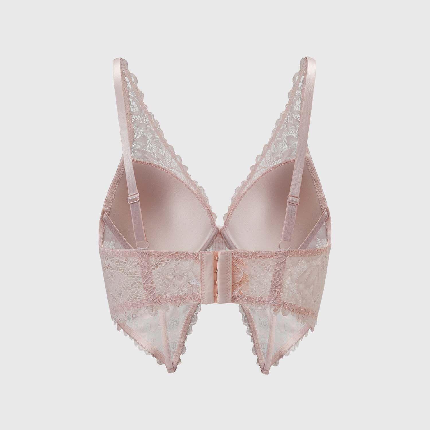 Sostén Mujer Bralette Copa Soft Encaje Palo Rosa Fsp-1