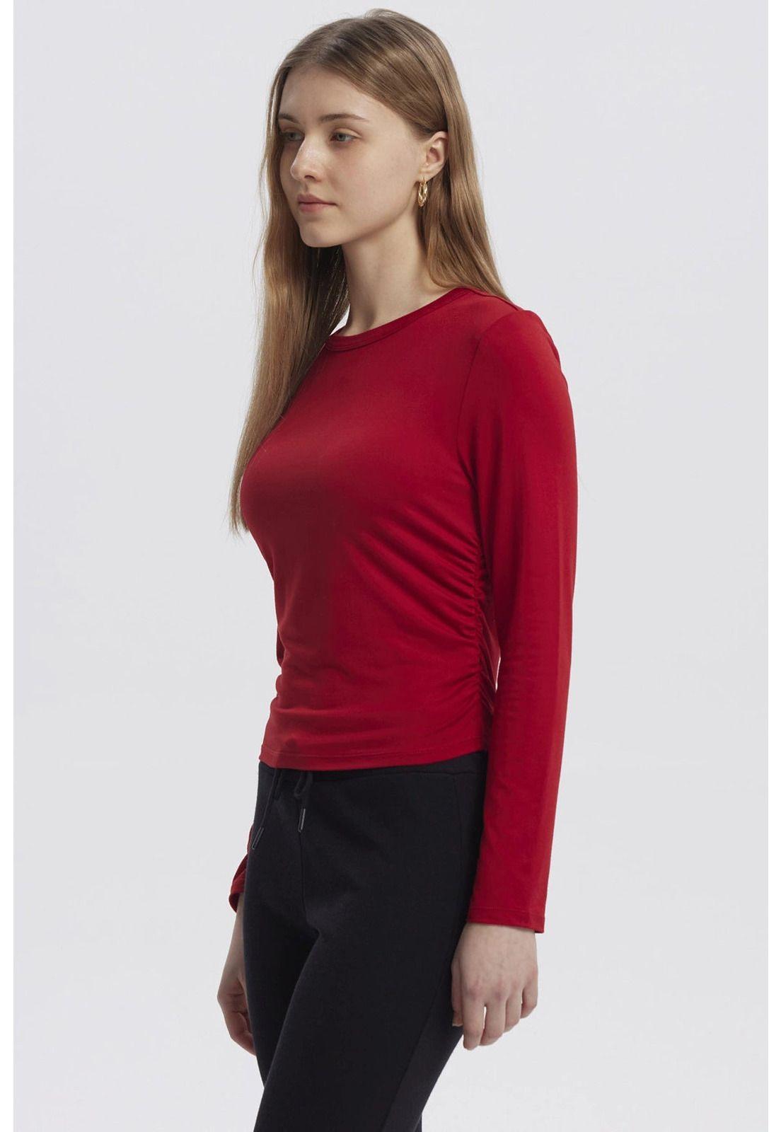 Polera Mujer Basic Rojo-1