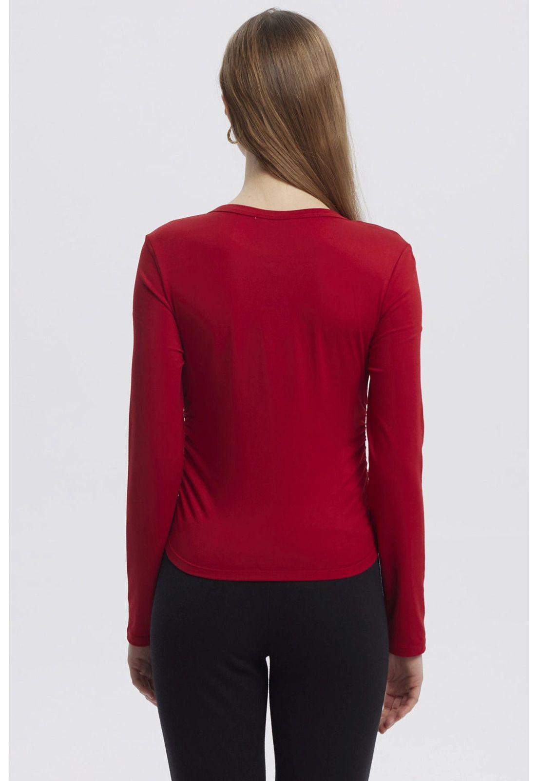 Polera Mujer Basic Rojo-2
