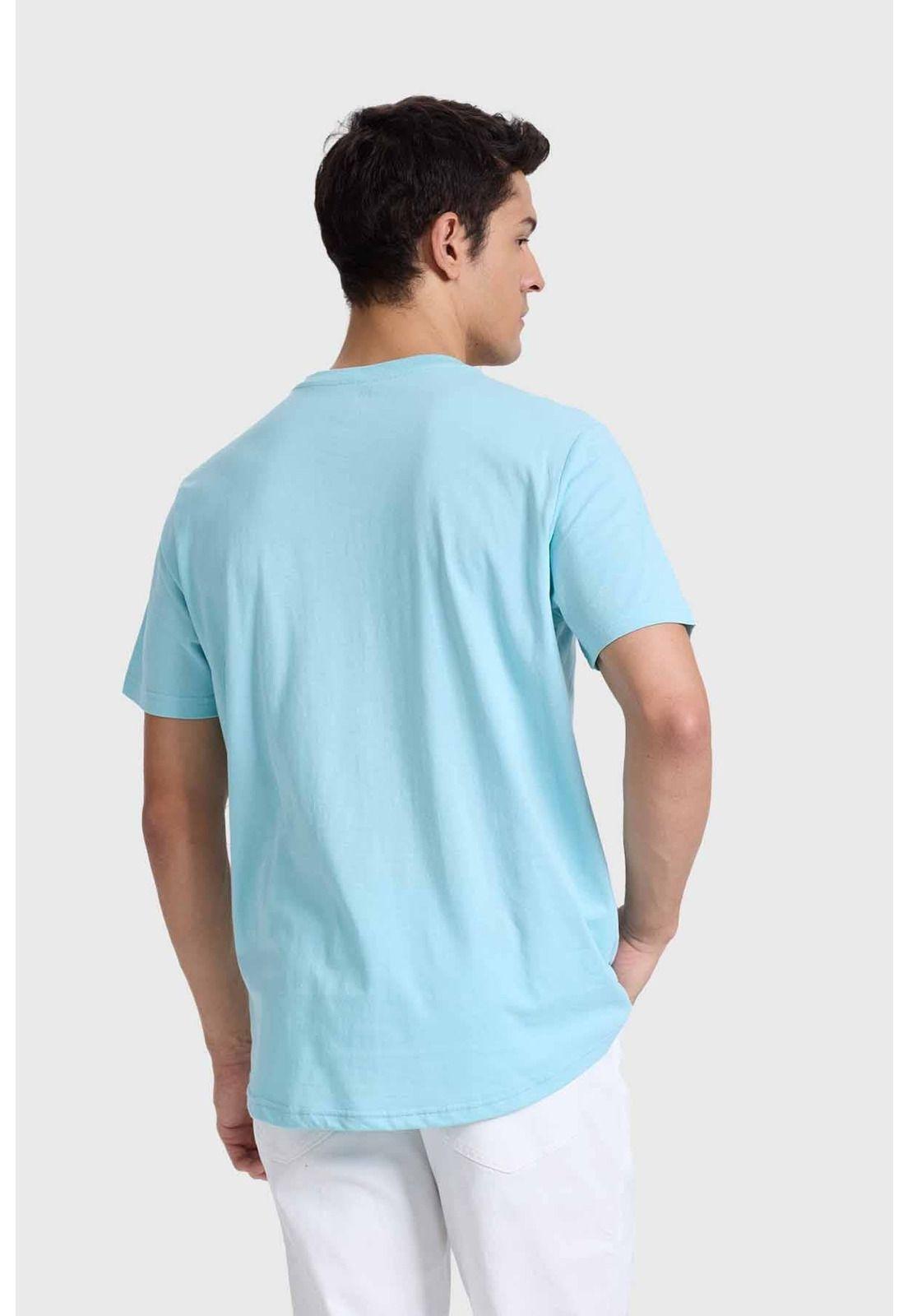 Polera Hombre Long Fit Básica Turquesa - ll-2