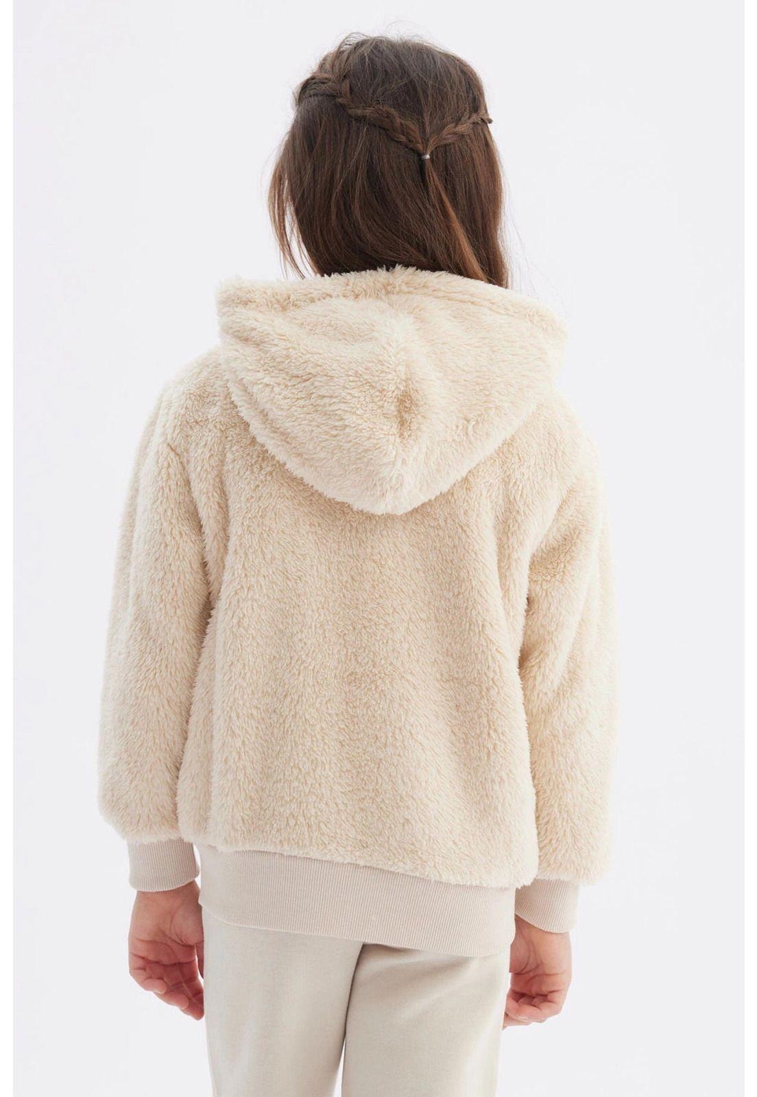 Polar Niña Peludo Básico Beige-2