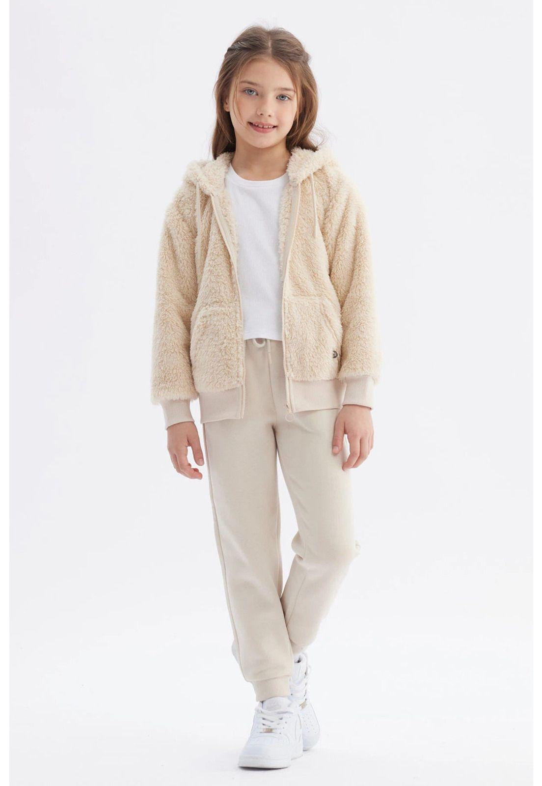 Polar Niña Peludo Básico Beige-3