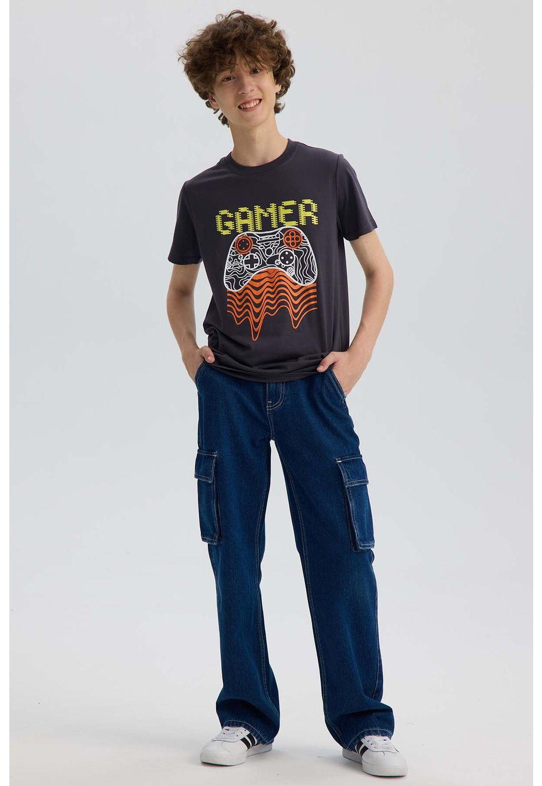 Polera Niño Básica Estampada Marengo - ll-3