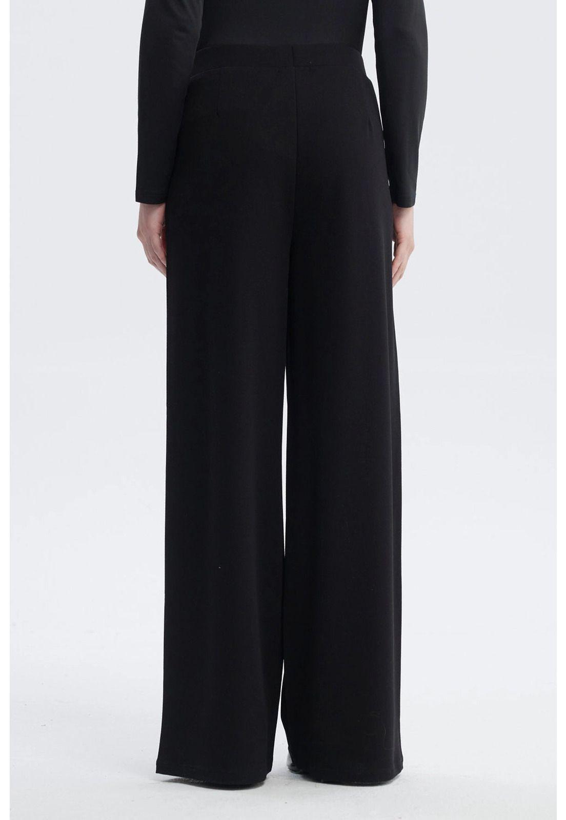 Pantalón Mujer Calce Recto Negro - V-2