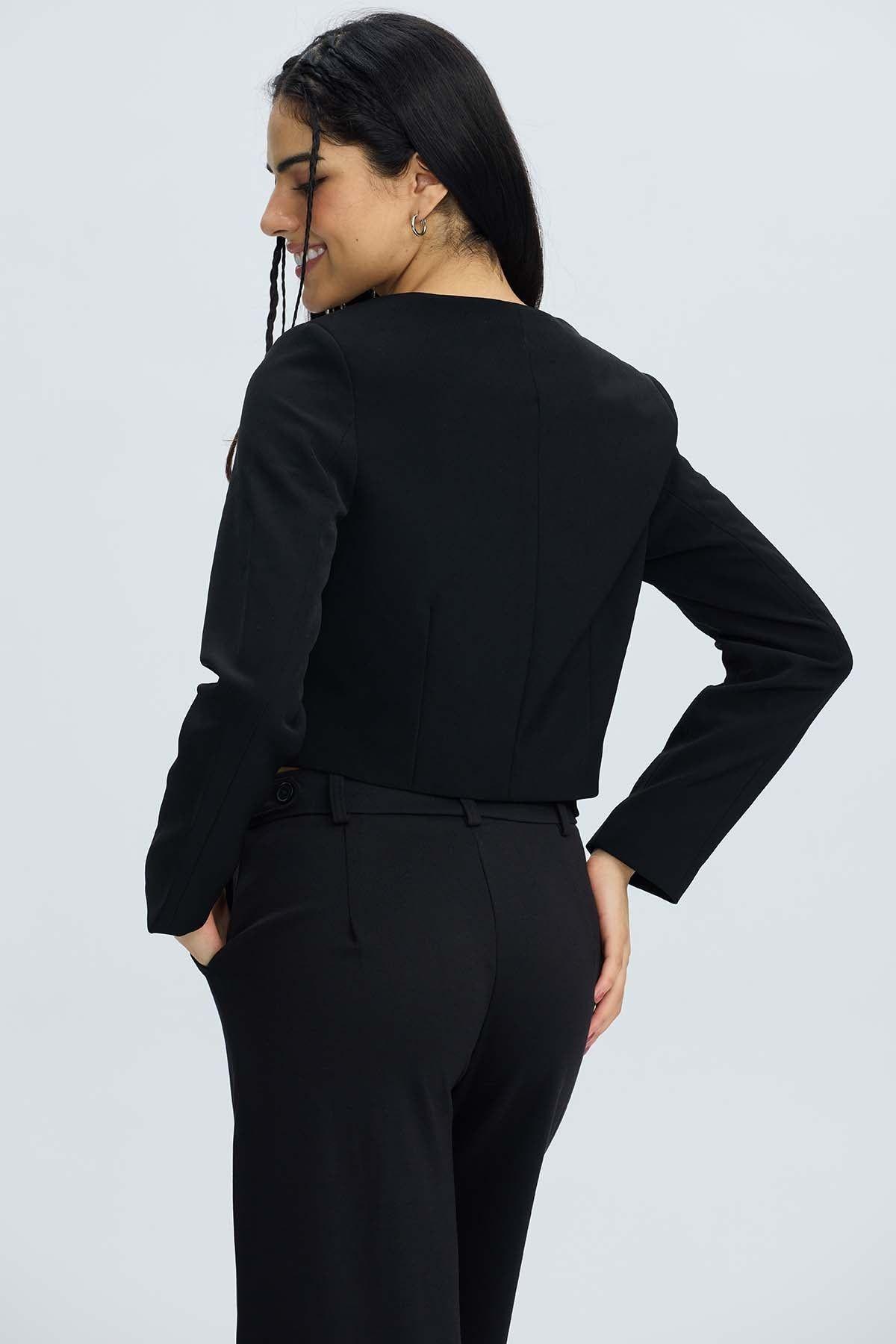 Blazer Mujer Lacito Negro-2