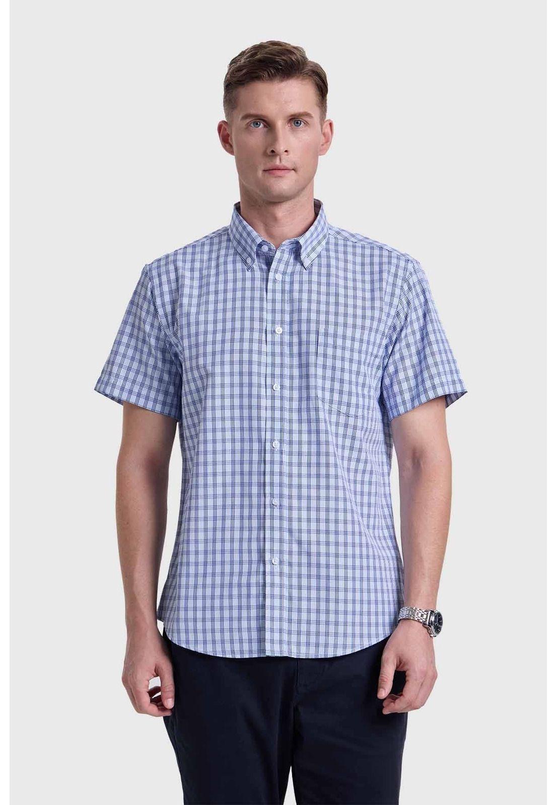 Camisa Hombre Casual Celeste - ll-0