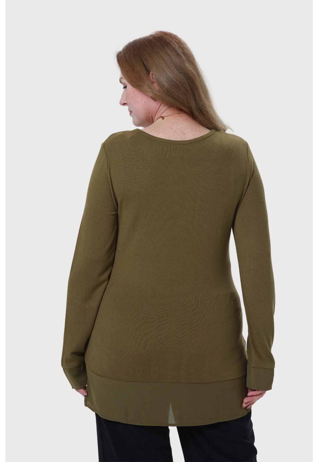 Polera Mujer Tejida Verde-2